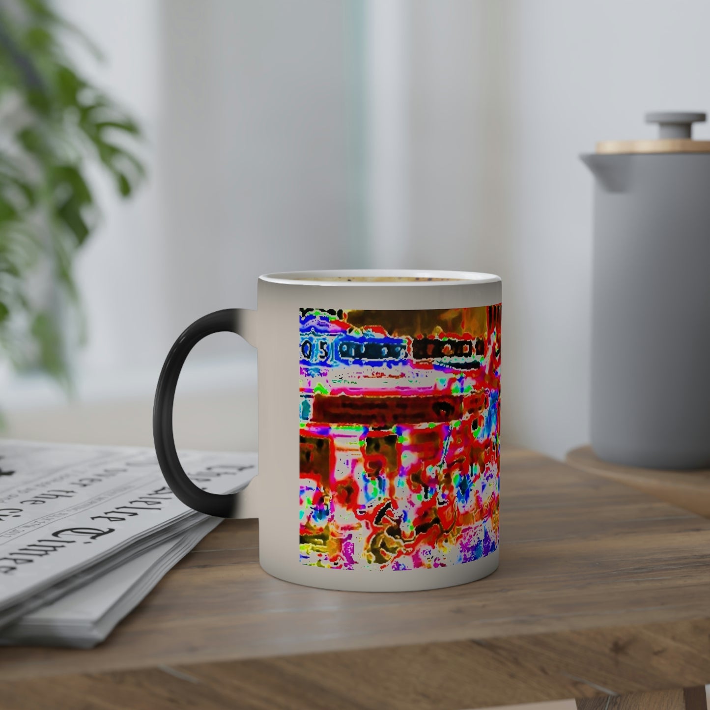 Color-Changing Mug, 11oz ... "No.9 Fishermen's Grotto - Fishermen's Wharf, SF, California" ... Family Archives: 1970's ... Original Works ...