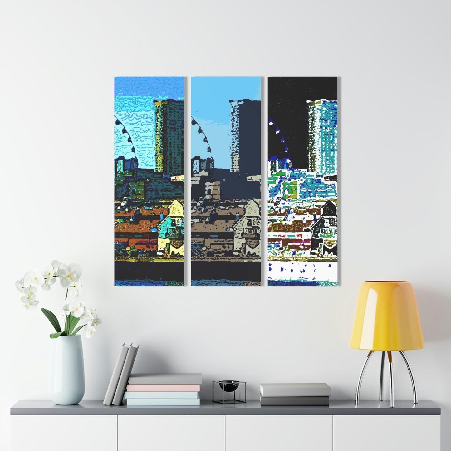 Acrylic Prints (Triptych) ... That Classic Wheel ... 'Seattle's Wheel' ... & Old Classic Waterside Vendors ...  'Family Archives' ... Original Works ...