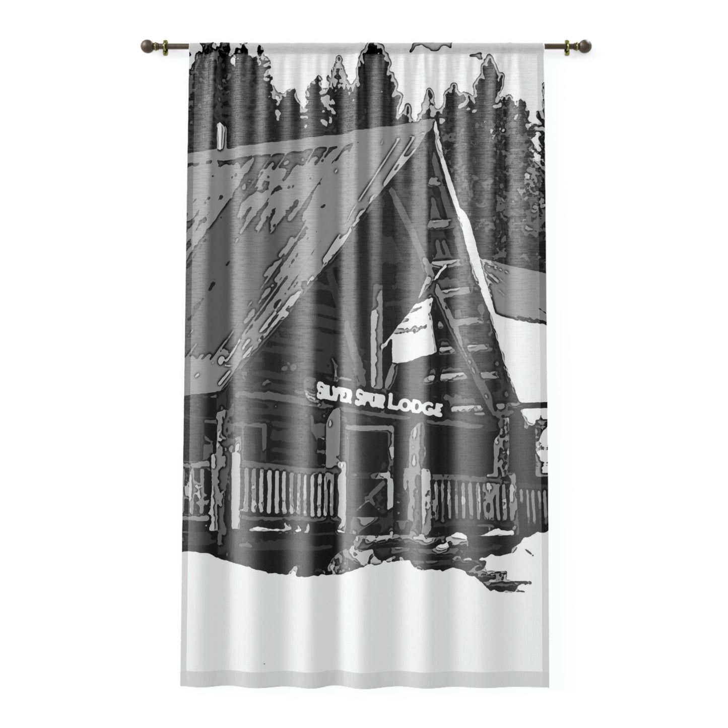 Window Curtain ... A Beautiful Lodge & Back-Country Outfitter In A Mountain Town ... 'Dixie, Idaho, November 2022' ... Original Works ...