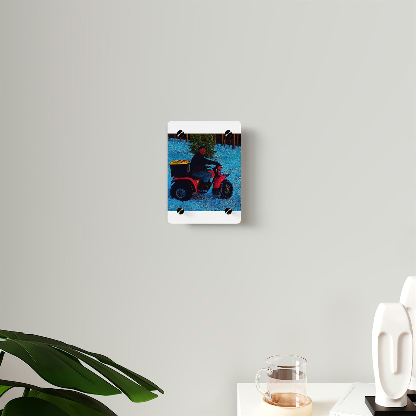 Acrylic Wall Art Panels ... There's 2-Wheelin ... There's 4-Wheelin ... 'And-Of-Course' ... "There's 3-Wheelin-In-The-Snow" ...  Original Works ...
