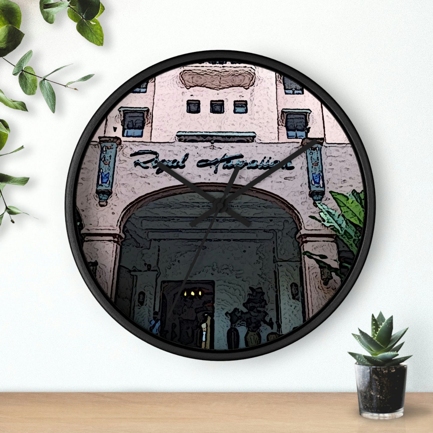 Wall clock ...  "La Grande Entree" At: 'The Pink Palace' ... The Royal Hawai'ian ... Honolulu, HI ... '27Oct2014' ... Original Works ...