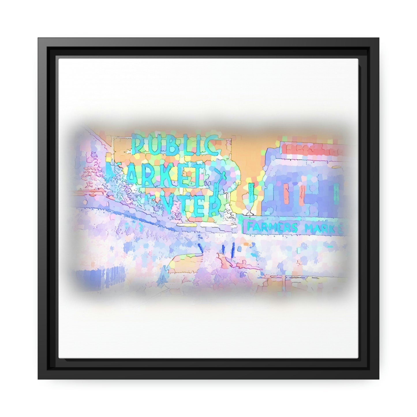 Matte Canvas, Black Frame ... PPM: Pike Place Market ... Original Work ... Winter 2022 ...