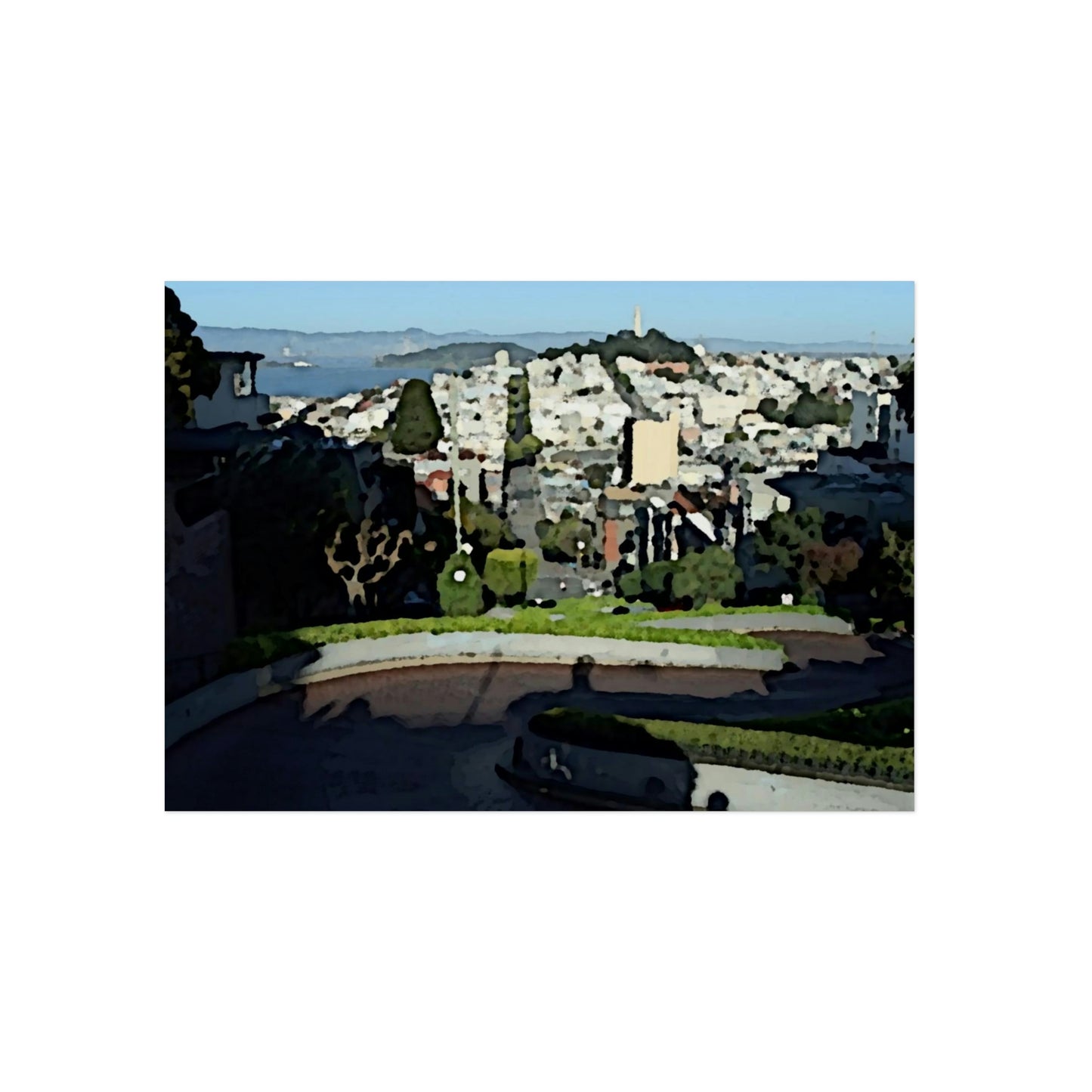 Aluminum Composite Panels ... "A Very Curvy Road With Outstanding Views" ... 'Keep You Eyes On The Road!' ... Lombard St, SF, California ... Family Archives (Father) ... Original Works ...