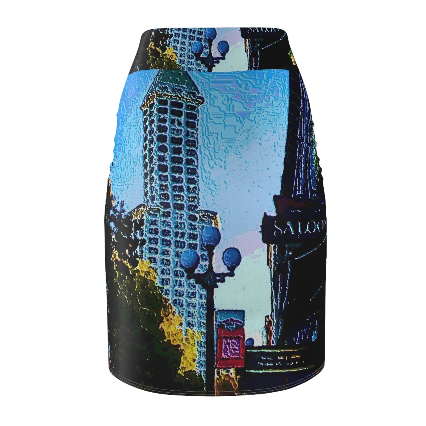 Women's Pencil Skirt ...  Pioneer Square & Smith Tower ... 'That World Famous View' ... Colleague Supplied Photo ... Original Works ...