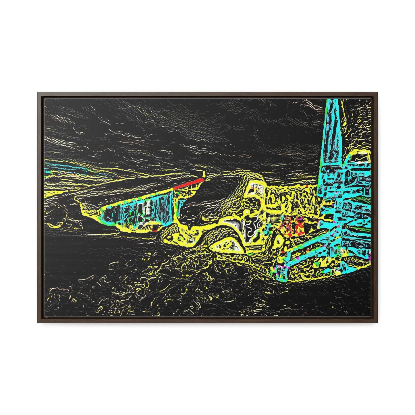 Gallery Canvas Wraps, Horizontal Frame ... "Snow Vehicle In Snow Storm At-Rest" ... Circa 12Mar23 ... Central Idaho ... 18-Hours Rendering Time: Original Works ...