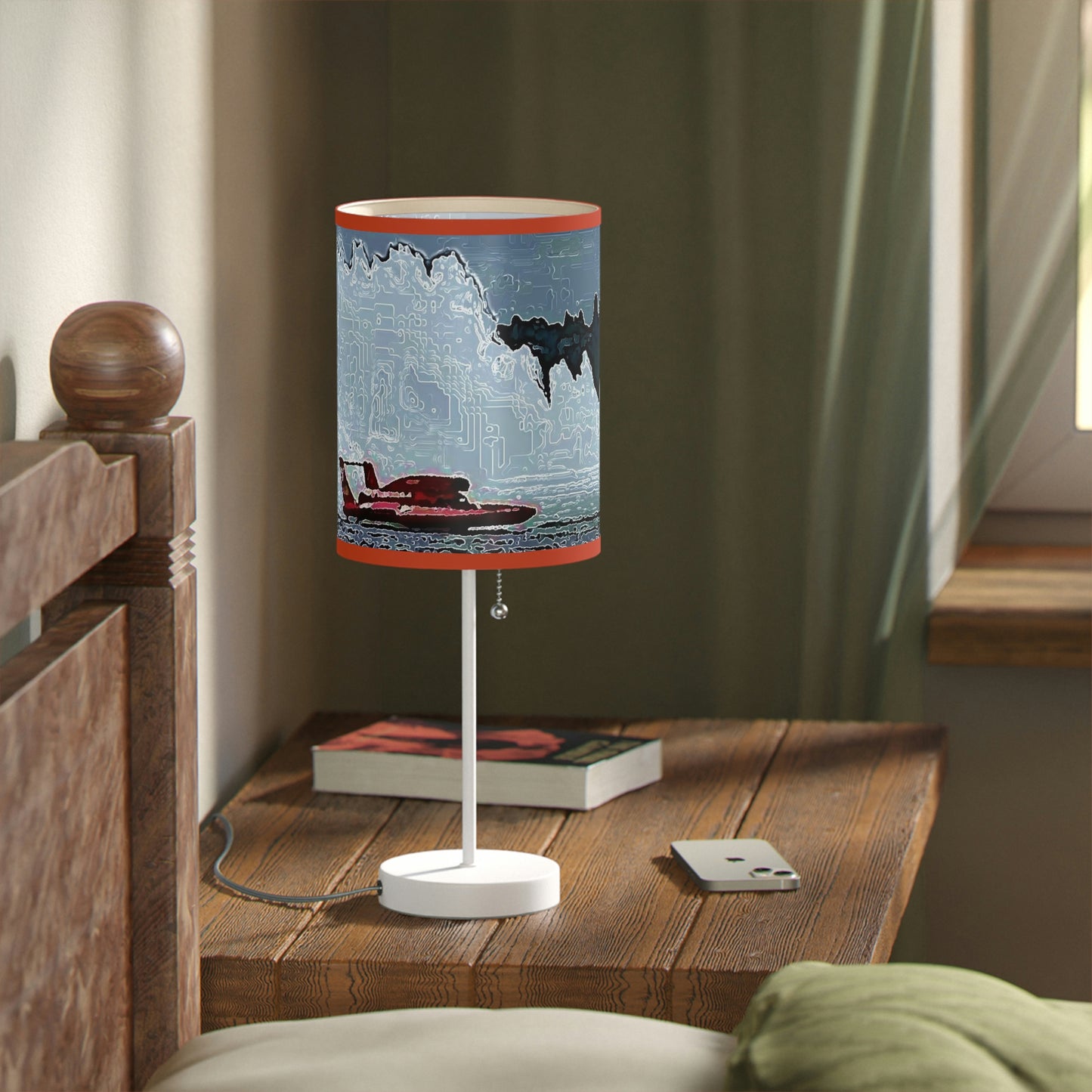 Lamp on a Stand, US|CA plug ... Seattle Columbia Cup On Lake Washington ... "Dave Wilcox Heads For The Win" ... Associate Gift-Photo ... Original Works ...