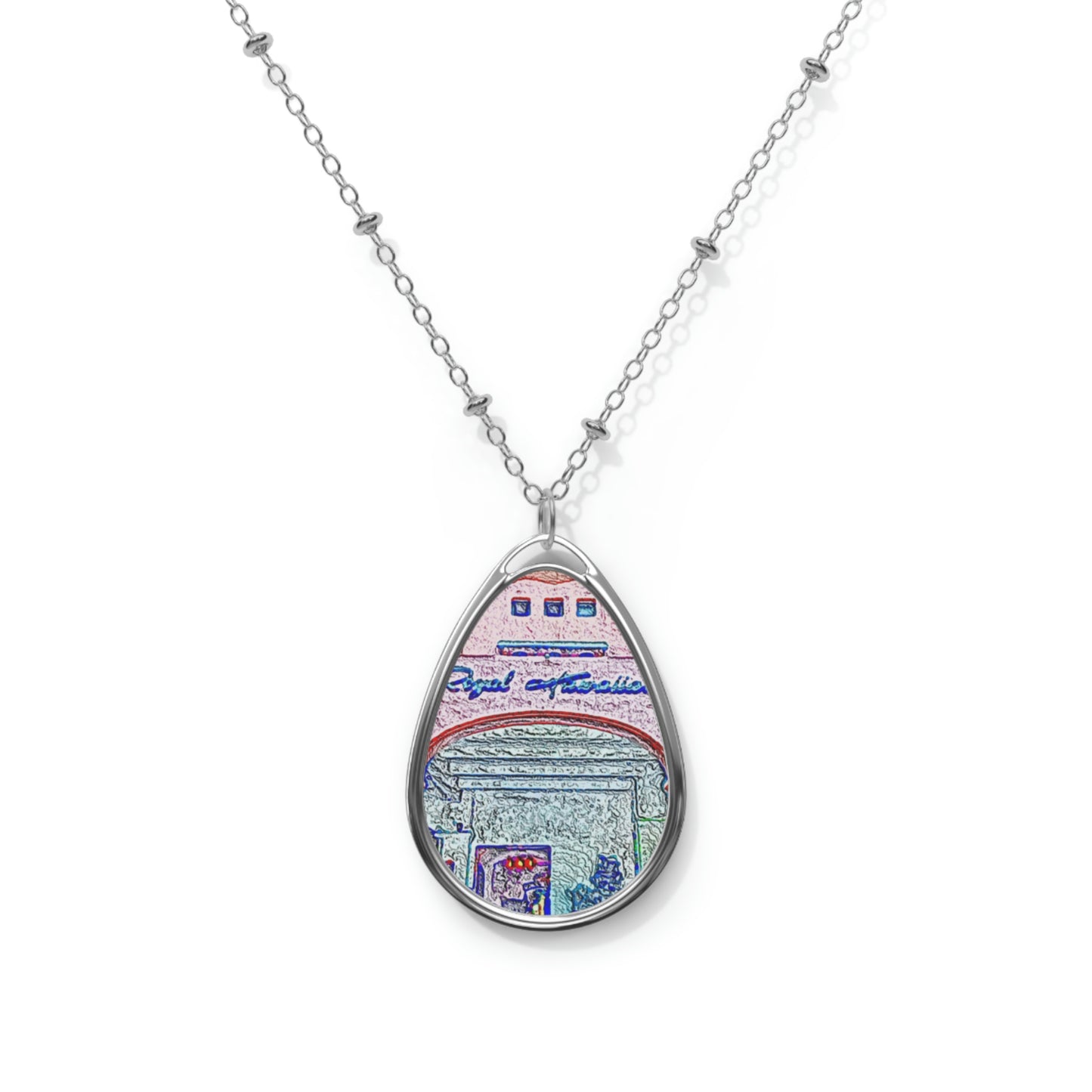 Oval Necklace ...  "La Grande Entree" At: 'The Pink Palace' ... The Royal Hawai'ian ... Honolulu, HI ... '27Oct2014' ... Original Works ...