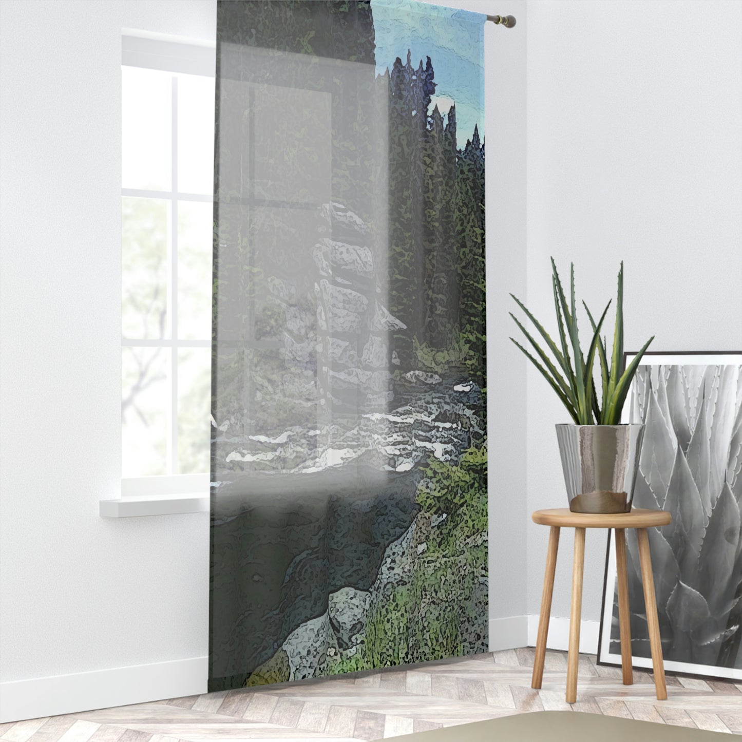 Window Curtain ... "I Am Innocent" ... Tricky-Dick Immortalized ... Nixon Rock: Along The River ... Central Idaho, Summer 2020 ... Original Works ...