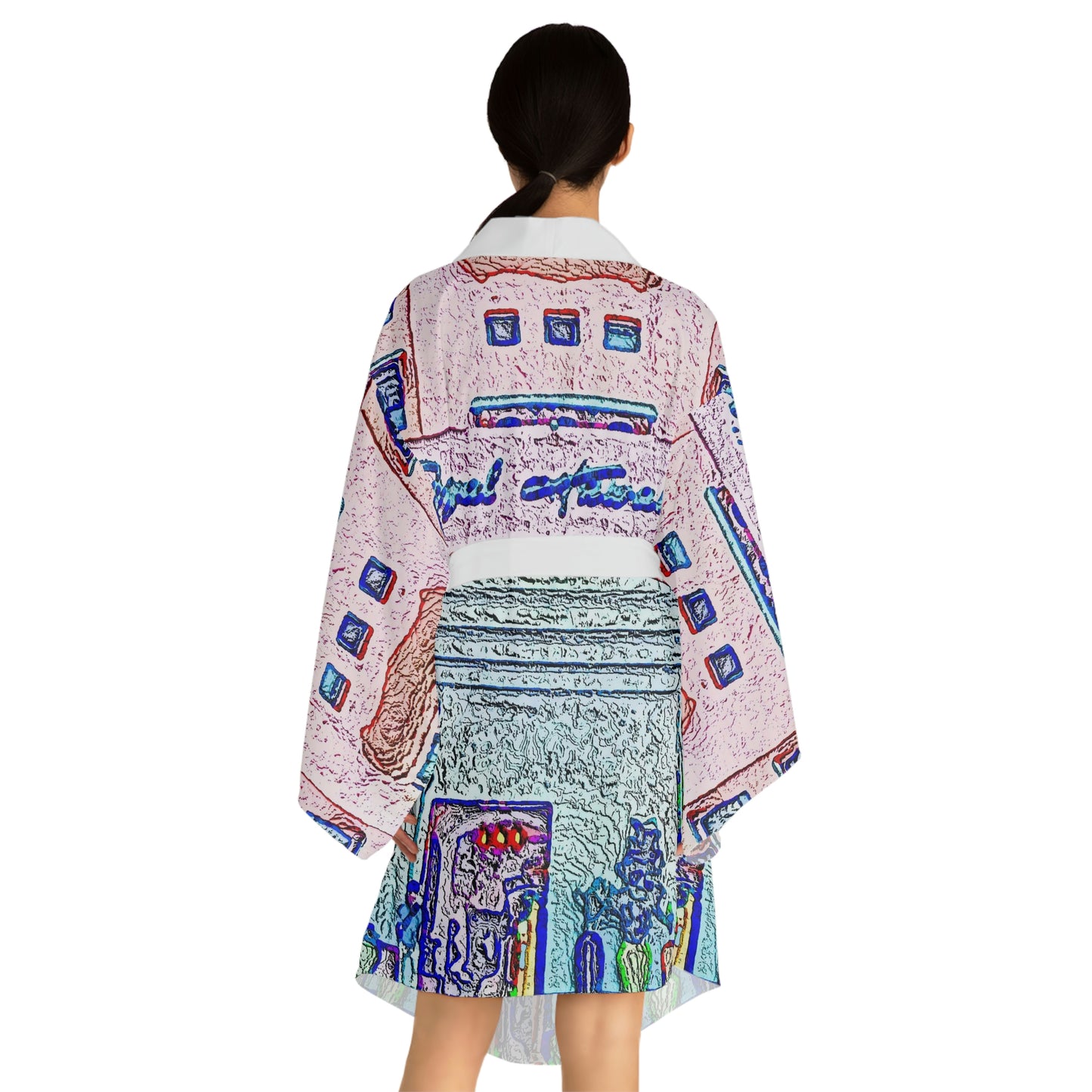 Long Sleeve Kimono Robe ... "La Grande Entree" At: 'The Pink Palace' ... The Royal Hawai'ian ... Honolulu, HI ... '27Oct2014' ... Original Works ...