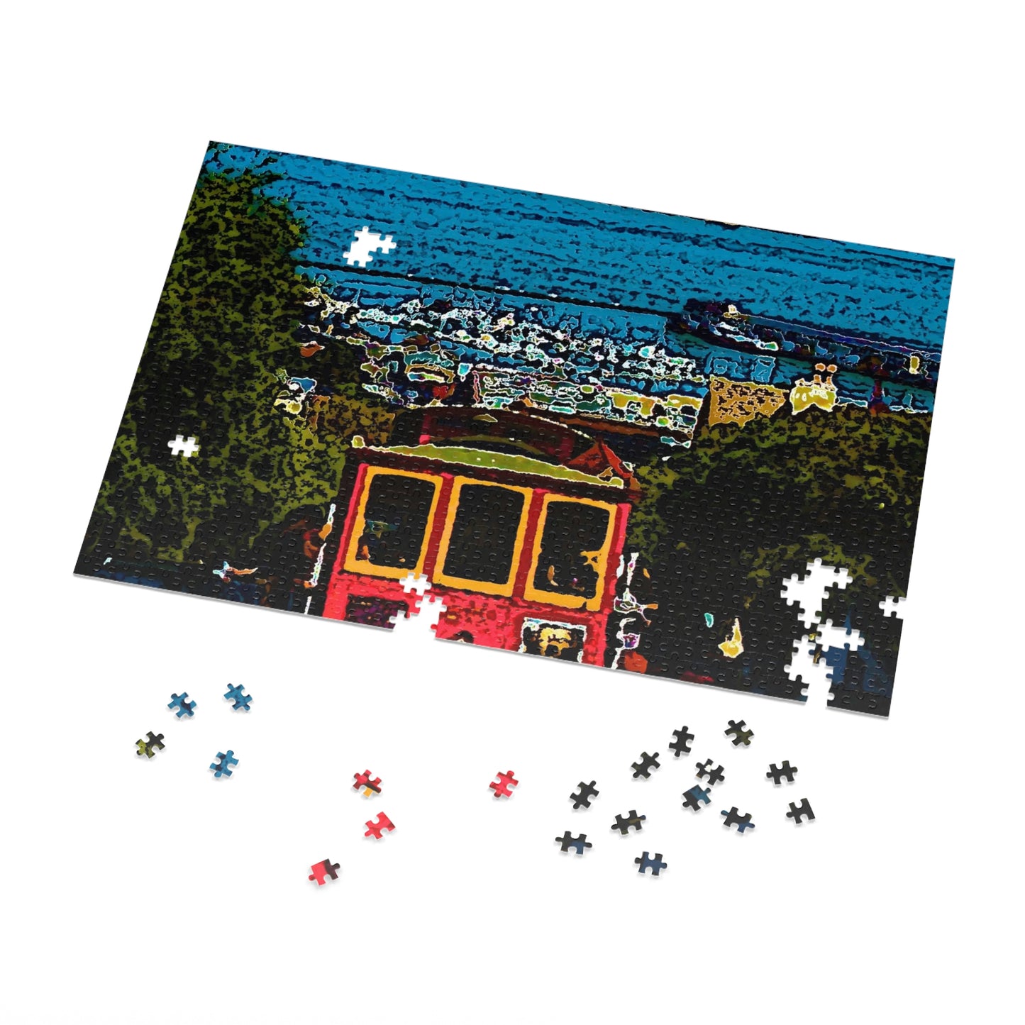 Jigsaw Puzzle (30, 110, 252, 500,1000-Piece) ... San Francisco ... 'A Rice-A-Roni-A-San Francisco Treat' ... "A Cable Car Classic" ... Family Archives: 1973 ... Original Works ...