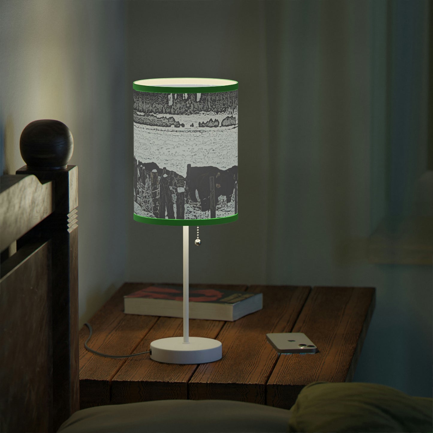 Lamp on a Stand, US|CA plug ... A Quiet Morning ... "Along The Red River & Nature Preserve Plateau" ... Jan23 ... Original Works ...