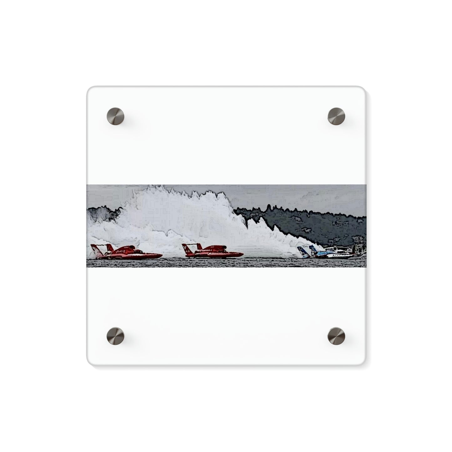 Acrylic Wall Art Panels ... Seattle Columbia Cup On Lake Washington ... "Dave Wilcox Heads For The Win" ... Associate Gift-Photo ... Original Works ...