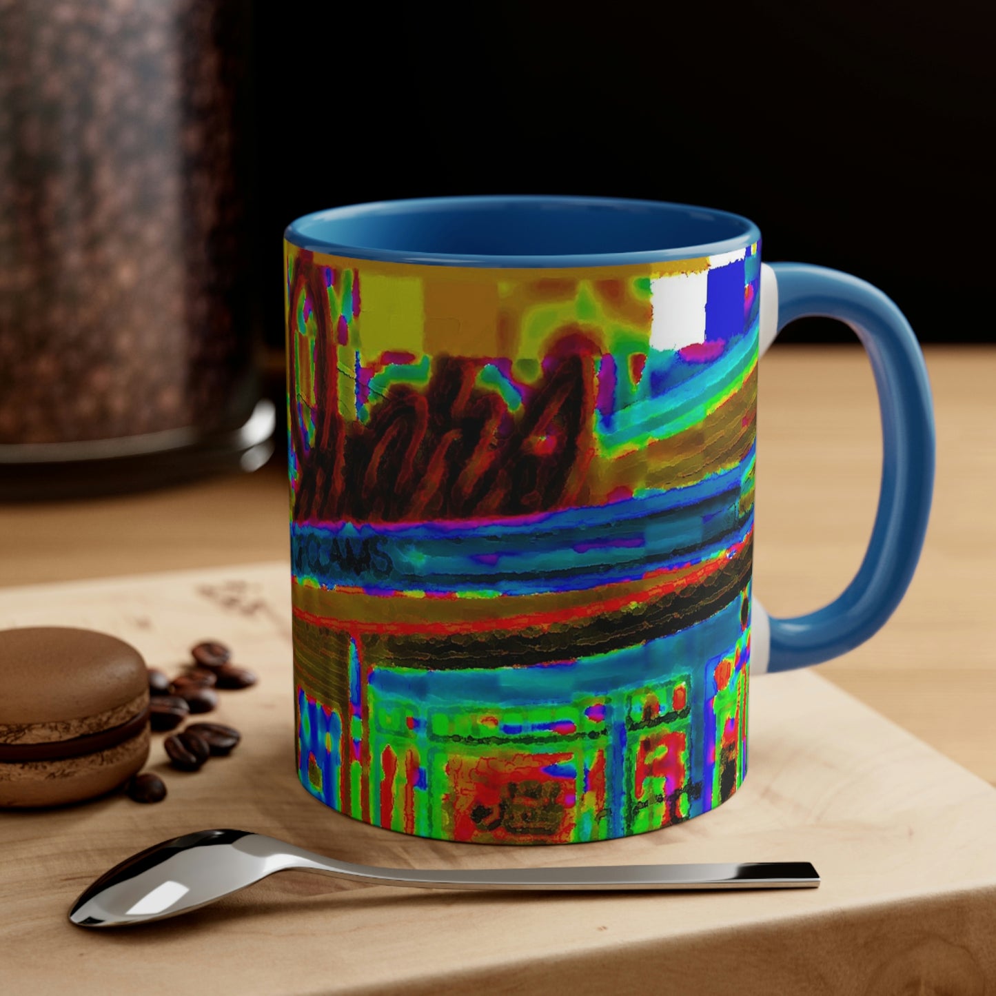 Accent Coffee Mug, 11oz ...  In-A-Hurry & Stressed? ... Remember: Keep "Clam" ... Clam_Happy ...  'Ivars: Seattle Waterfront' ... Personal Archives ... Original Works ...