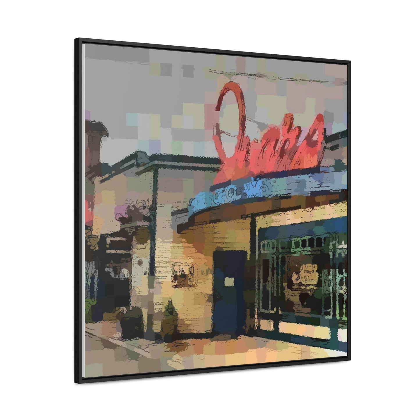 Gallery Canvas Wraps, Square Frame ...  In-A-Hurry & Stressed? ... Remember: Keep "Clam" ... Clam_Happy ...  'Ivars: Seattle Waterfront' ... Personal Archives ... Original Works ...