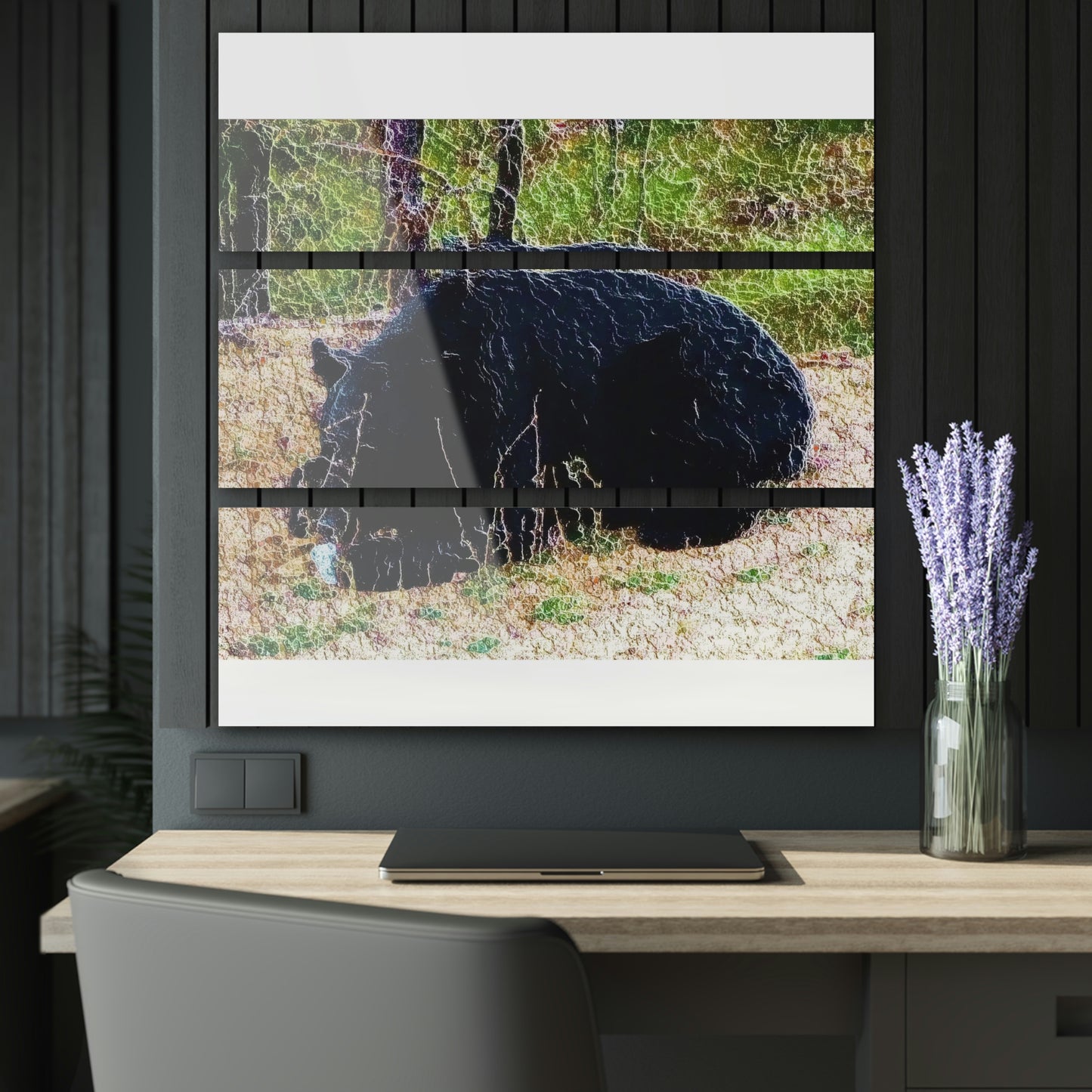 Acrylic Prints (Triptych) ... RCY: "Rhett Creek Yogi ... '500 Lbs Of Autumn Season Hunger' ..."  ... September 2022 ... Central Idaho ... Original Works ...