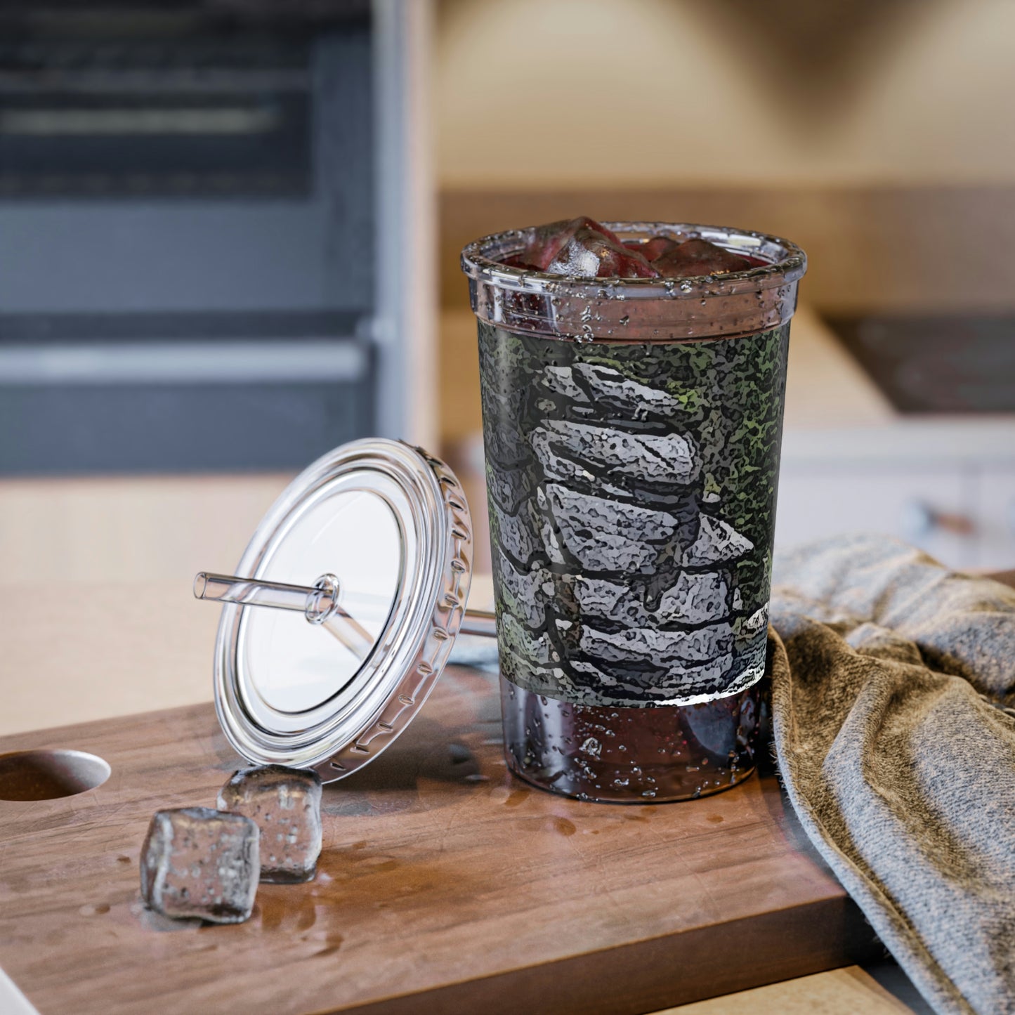 Suave Acrylic Cup ..."I Am Innocent" ... Tricky-Dick Immortalized ... Nixon Rock: Along The River ... Central Idaho, Summer 2020 ... Original Works ...