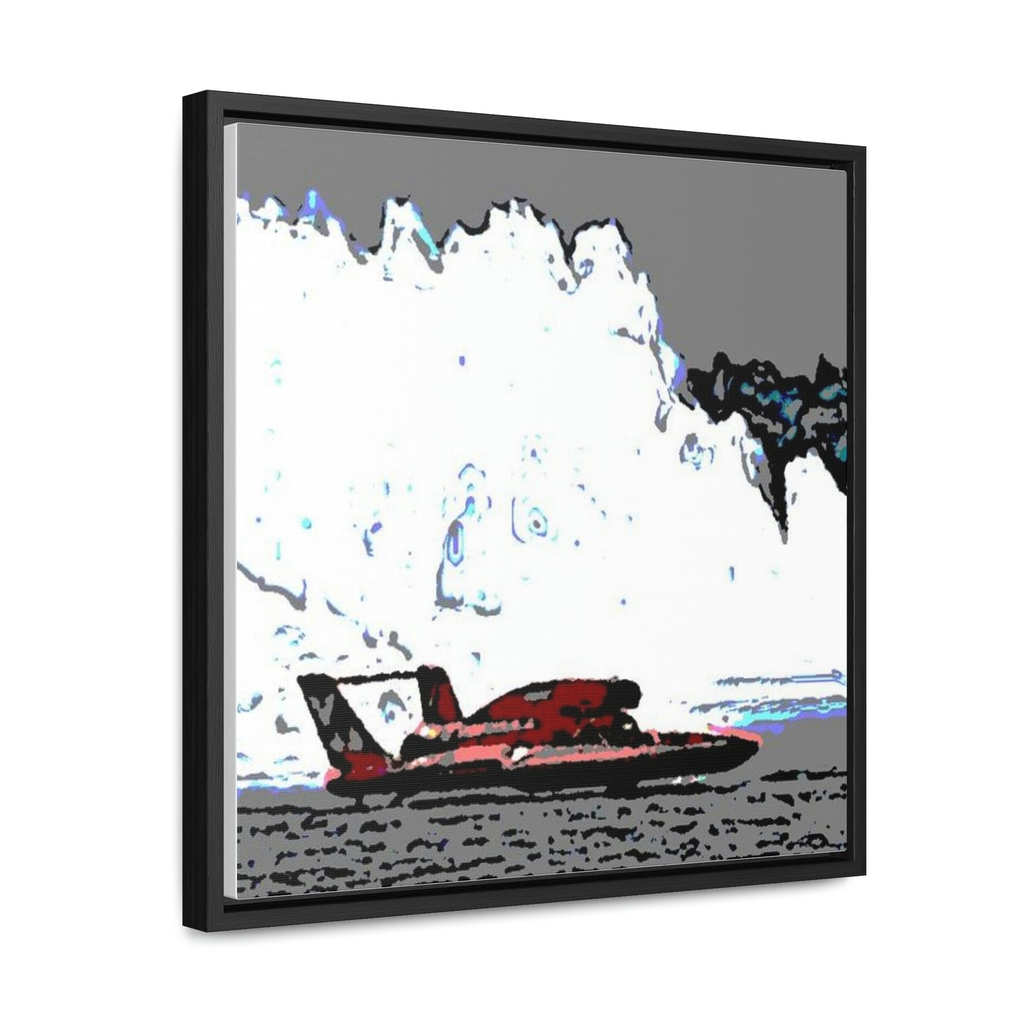 Gallery Canvas Wraps, Square Frame ...  Seattle Columbia Cup On Lake Washington ... "Dave Wilcox Heads For The Win" ... Associate Gift-Photo ... Original Works ...