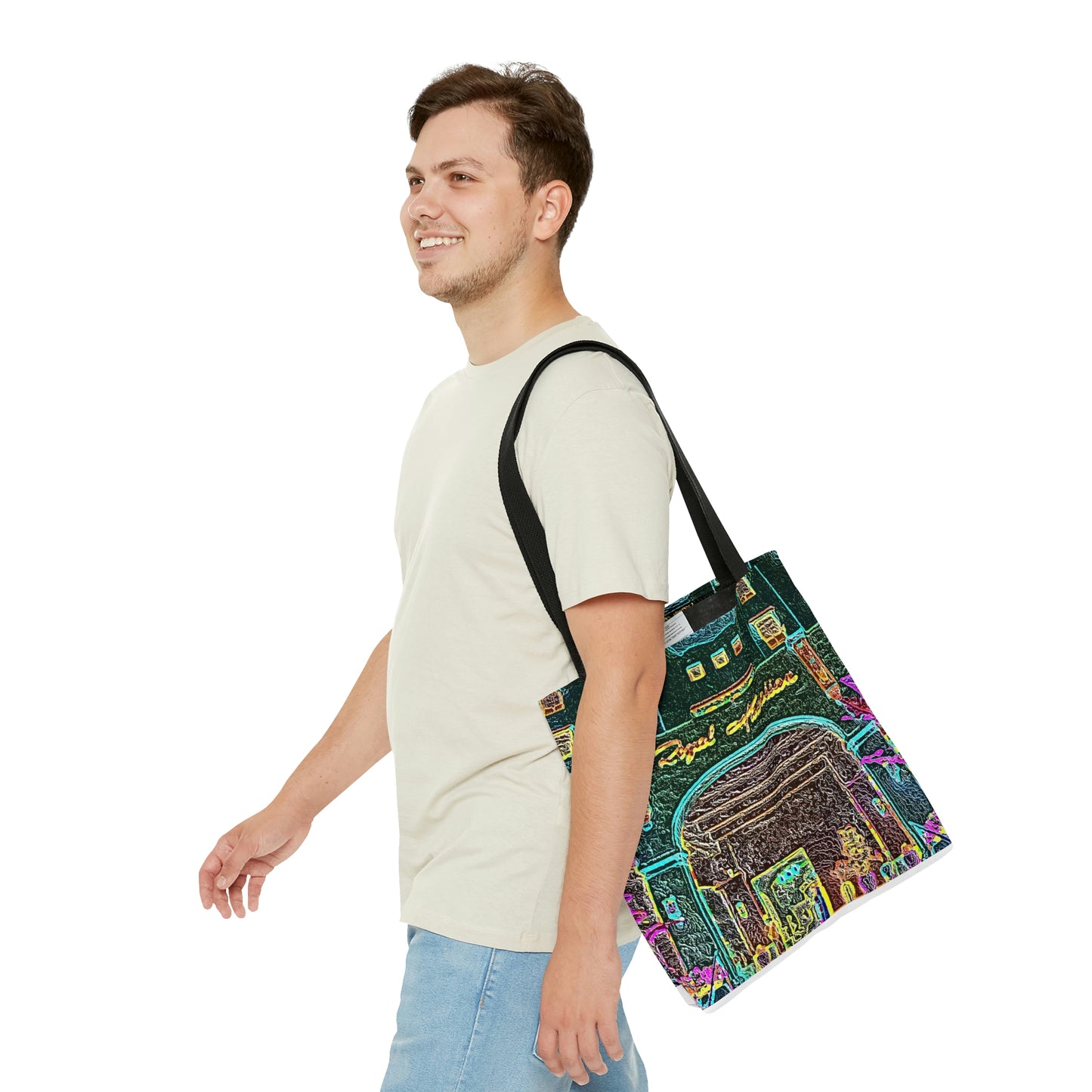 AOP Tote Bag ... "La Grande Entree" At: 'The Pink Palace' ... The Royal Hawai'ian ... Honolulu, HI ... '27Oct2014' ... Original Works ...