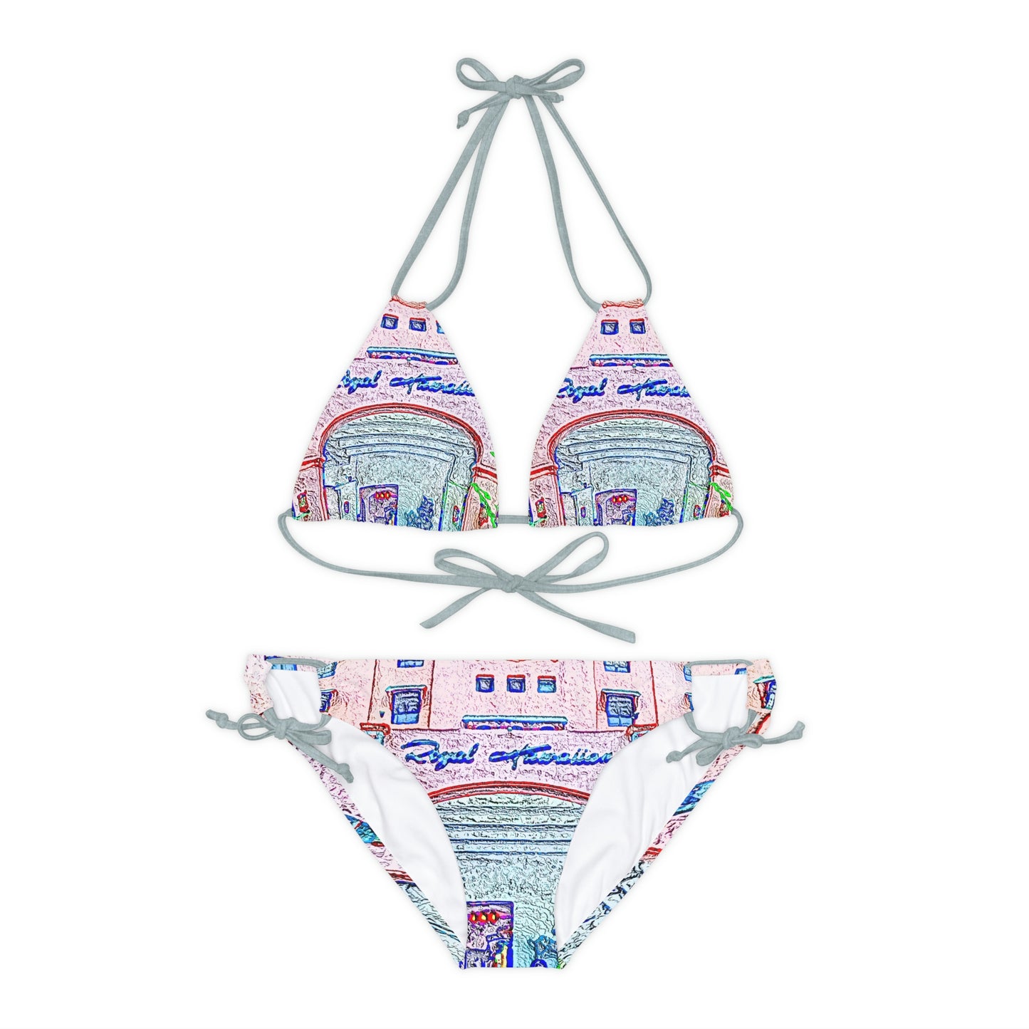 Strappy Bikini Set ... "La Grande Entree" At: 'The Pink Palace' ... The Royal Hawai'ian ... Honolulu, HI ... '27Oct2014' ... Original Works ...