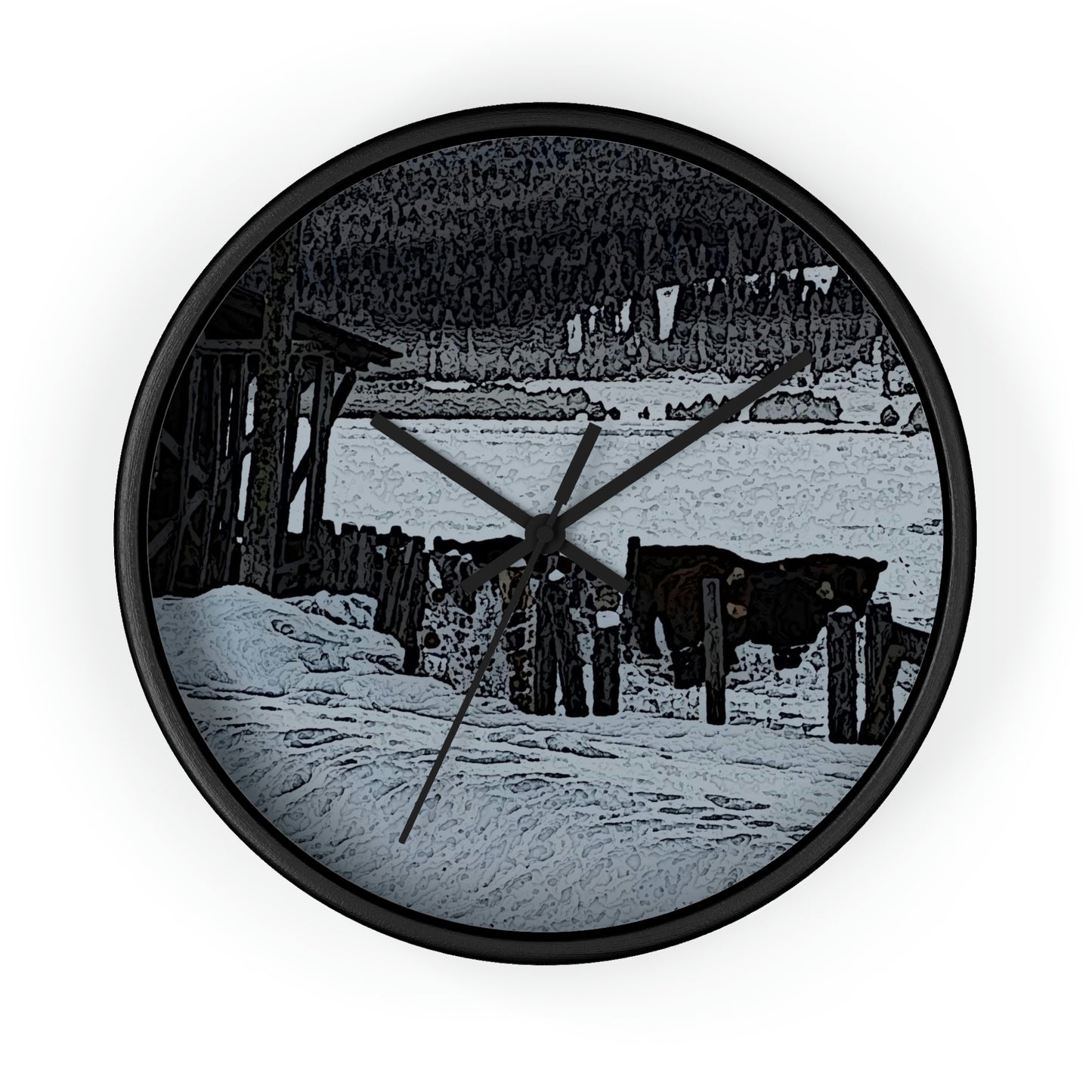 Wall clock ... A Quiet Morning ... "Along The Red River & Nature Preserve Plateau" ... Jan23 ... Original Works ...