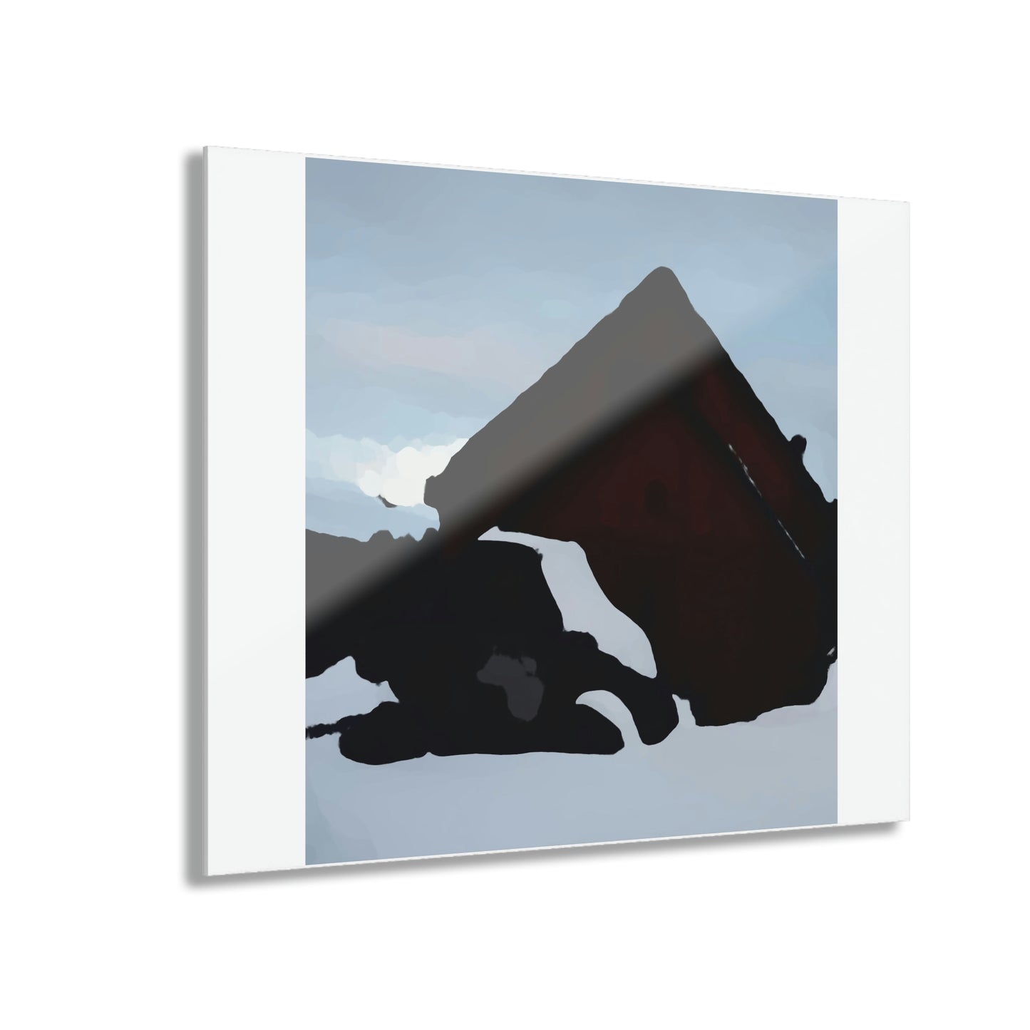 Acrylic Prints (French Cleat Hanging) ... After An Intense Snow Storm ... 'Digging Out' ... A Vehicle & Cabin "In The Mountains" ... March 2023 ... Original Works ...