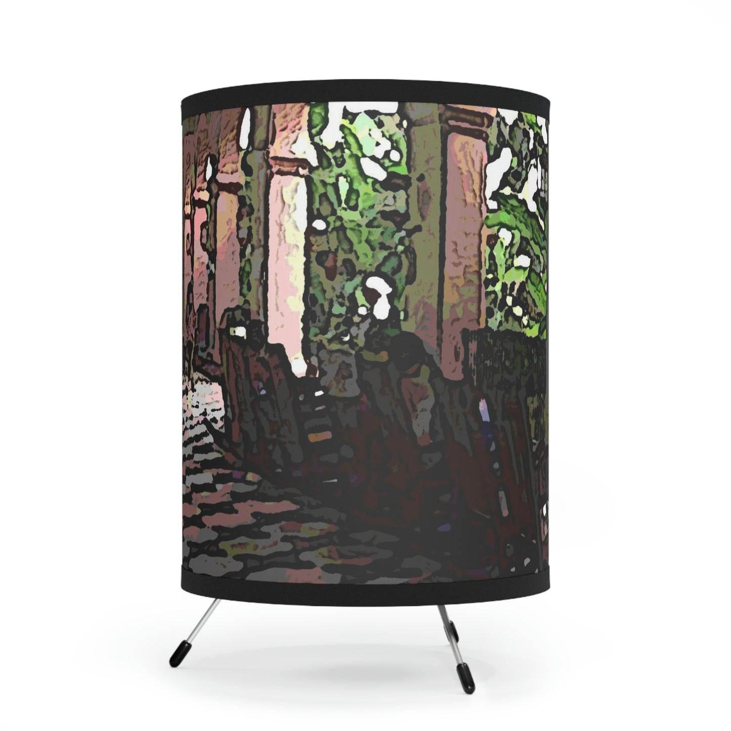 Tripod Lamp with High-Res Printed Shade, US\CA plug ... Lanai & Rocking Chairs At: 'The Pink Palace' ... The Royal Hawai'ian ... Honolulu, HI ... '27Oct2014' ... Original Works ...