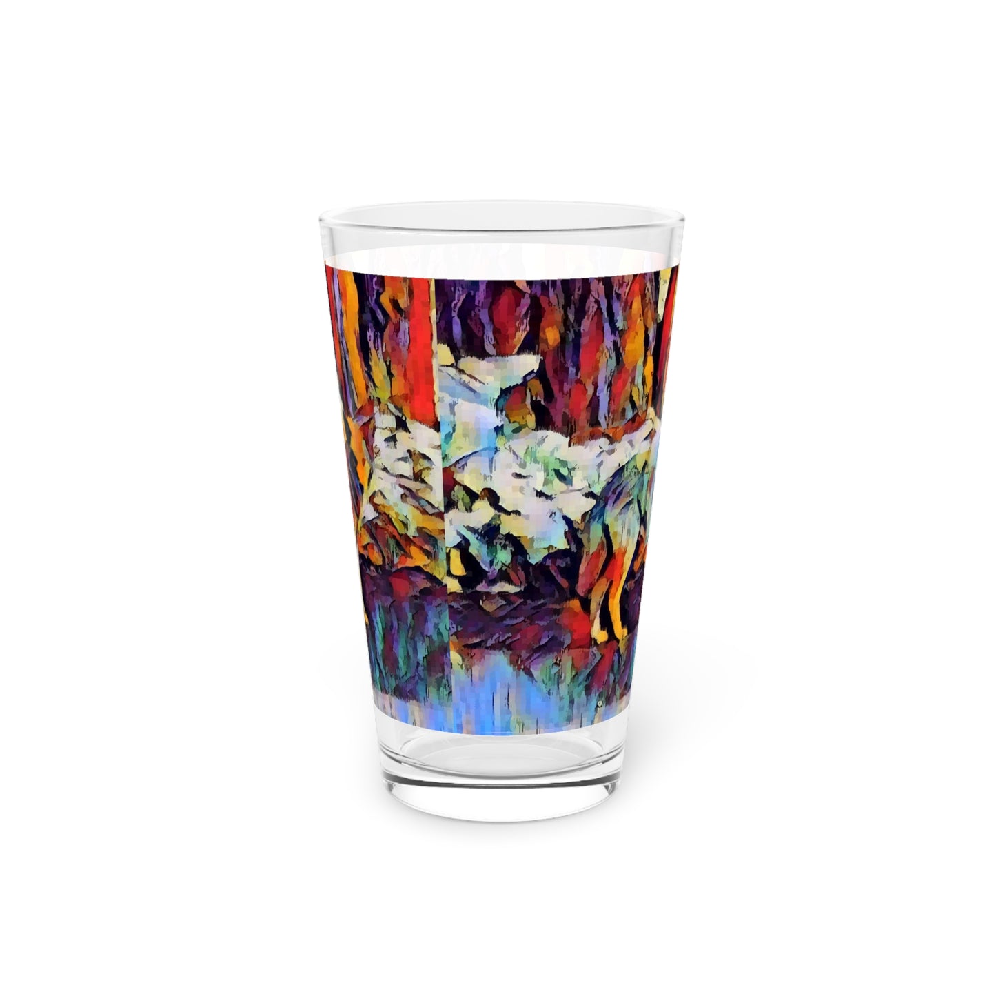 Pint Glass, 16oz ... Coyote ... "Yosemite Valley: Circa May23 ... KPH Base Photo" ... Original Works ...