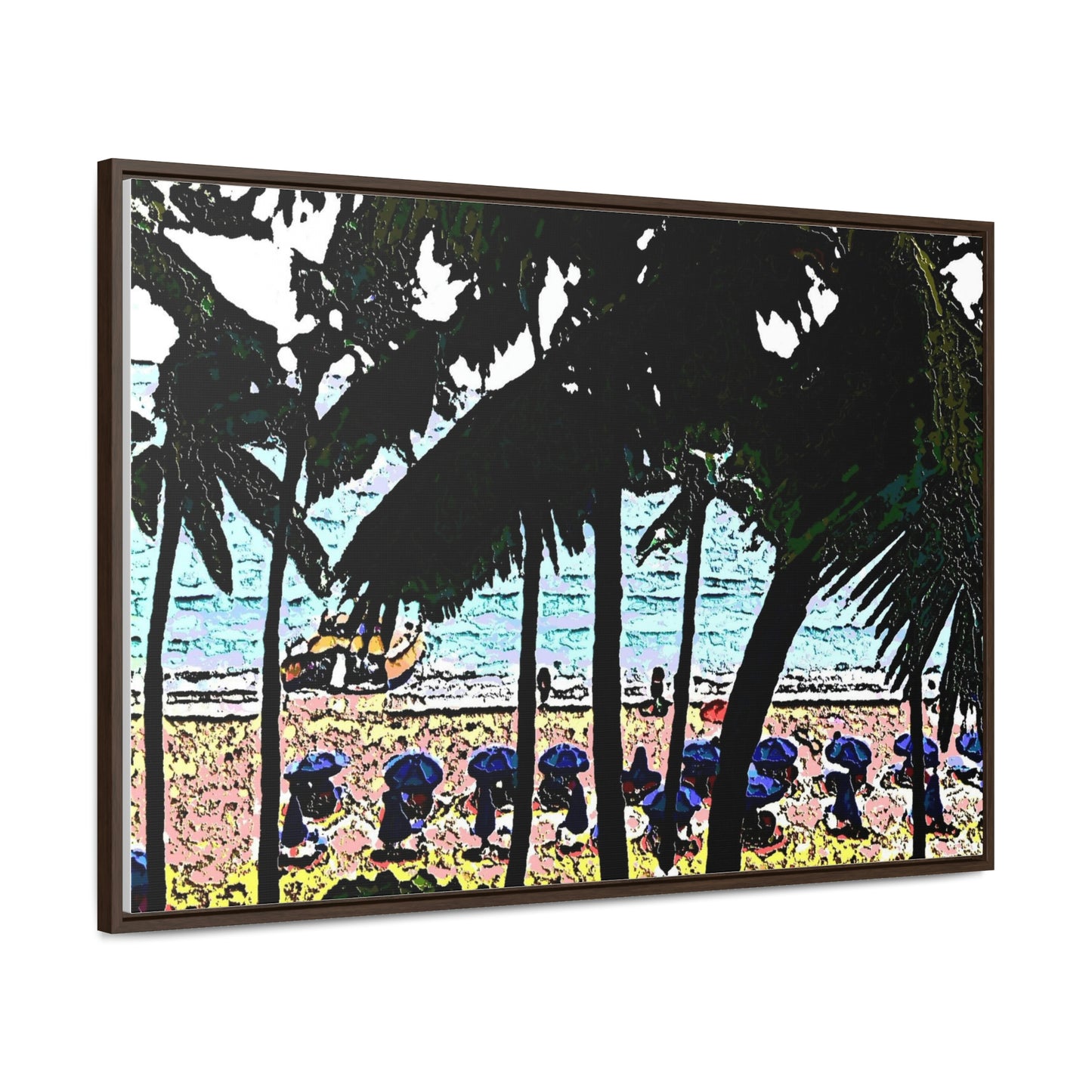Gallery Canvas Wraps, Horizontal Frame ... "A Beautiful Beach Amongst The Palms" ... The Outrigger Waikiki, Honolulu, Oahu ... Original Works ...