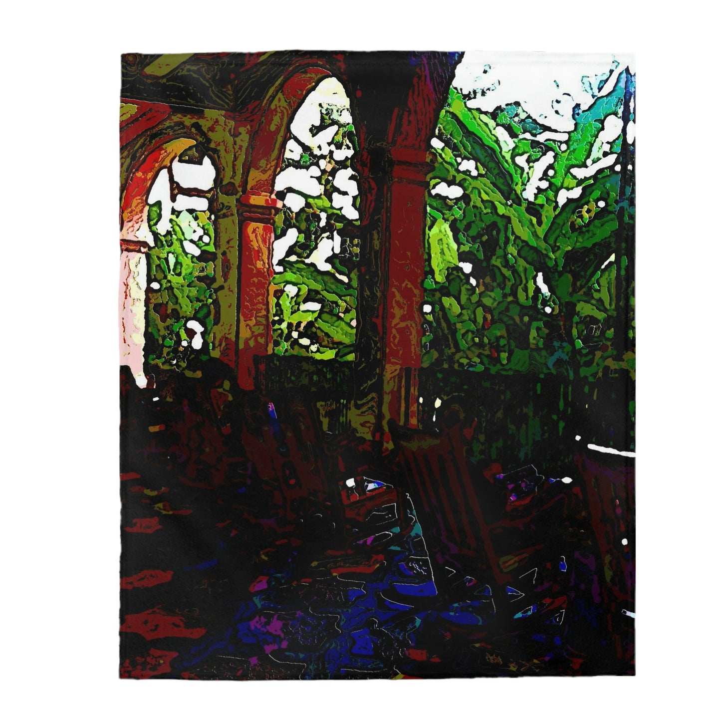 Velveteen Plush Blanket ... Lanai & Rocking Chairs At: 'The Pink Palace' ... The Royal Hawai'ian ... Honolulu, HI ... '27Oct2014' ... Original Works ...