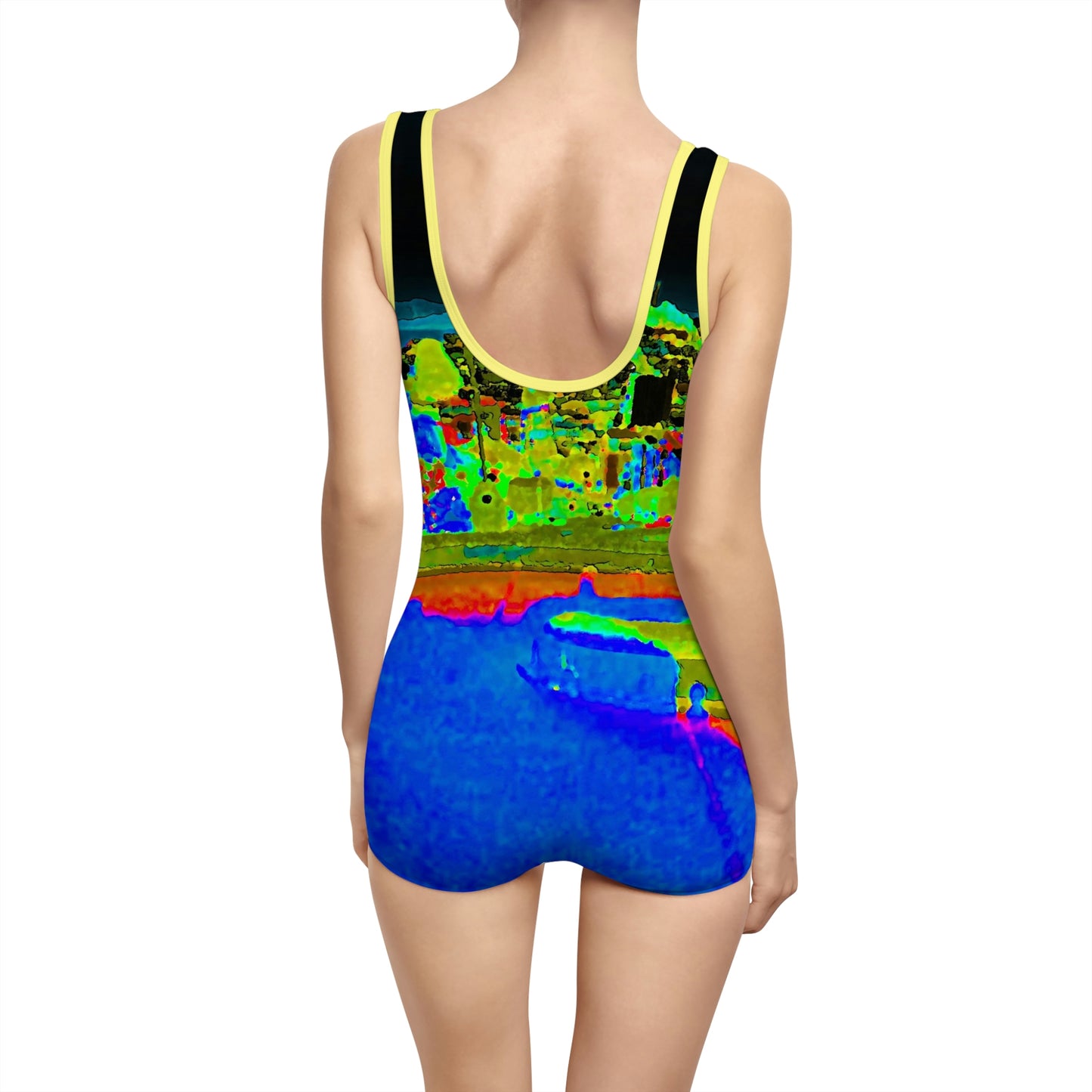 Women's Vintage Swimsuit ..."Lombard Street San Francisco, CA, USA" ... Family Archives 1970's ... Original Works ...