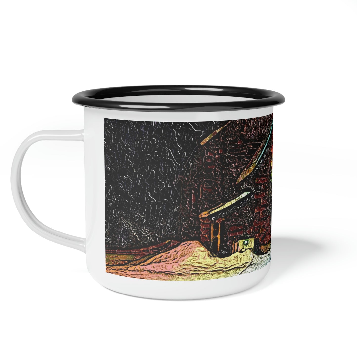 Enamel Camp Cup ... Impressionalism & Van Gogh ... "Original Photo-Art By Phot's Photo" ...