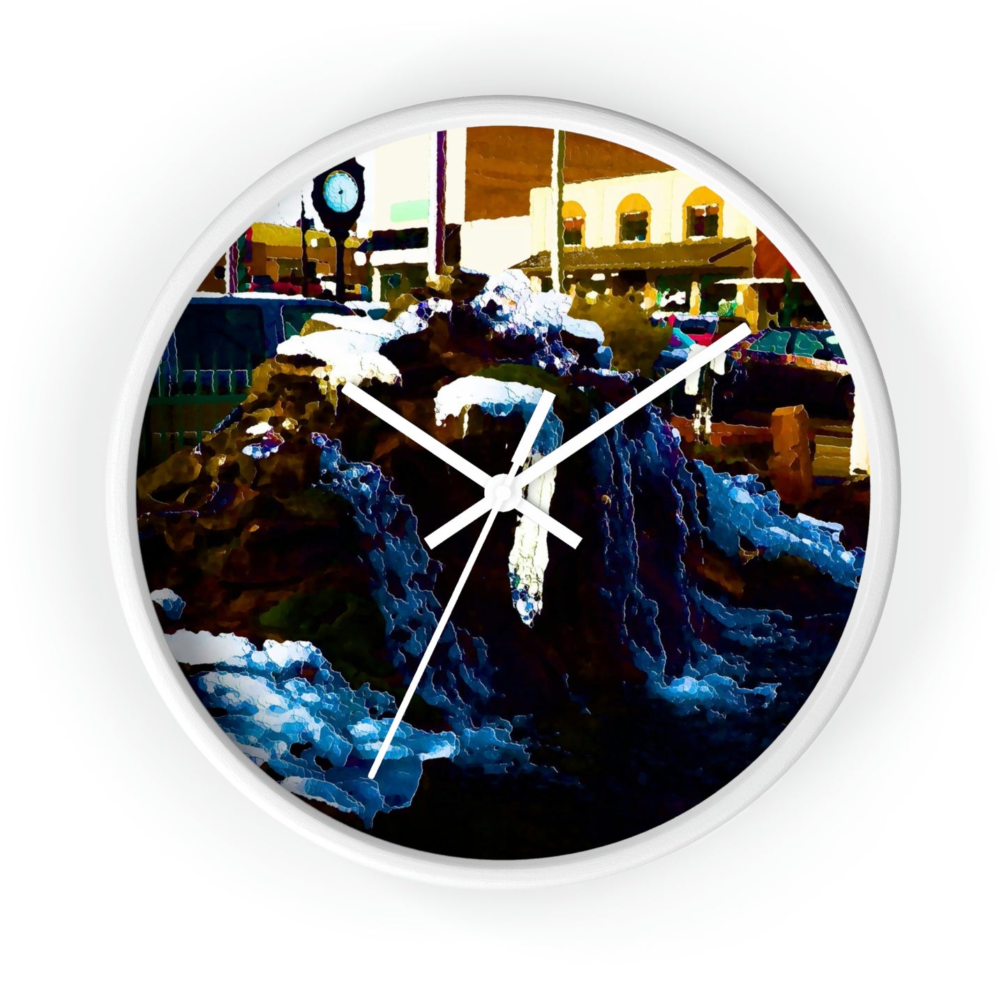Wall clock ...  "Ice & Water Sculpted" ... Downtown Grangeville, Idaho ... Adjacent To Irwin Pharmacy ... 5Jan23 ... Original Works ...