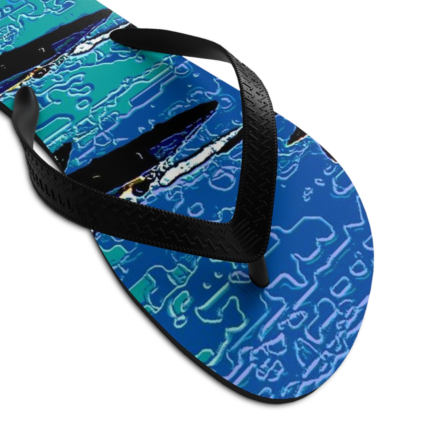 Unisex Flip-Flops ... Seattle Seafair ..."Blue Angels Run Over Lake Washington" ... Circa Mid 1980's ... Dr FJ Holt ... Original Works ...