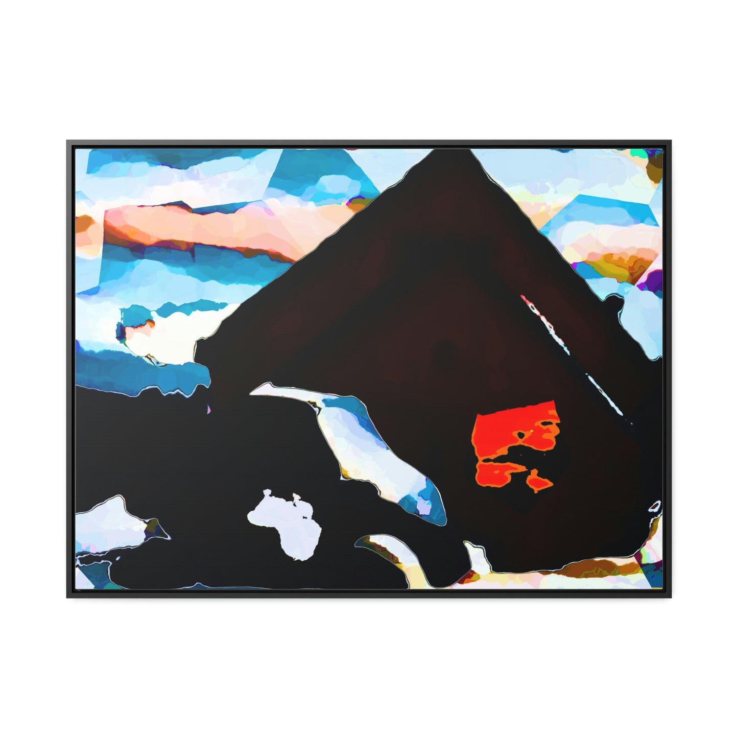 Gallery Canvas Wraps, Horizontal Frame ... After An Intense Snow Storm ... 'Digging Out' ... A Vehicle & Cabin "In The Mountains" ... March 2023 ... Original Works ...