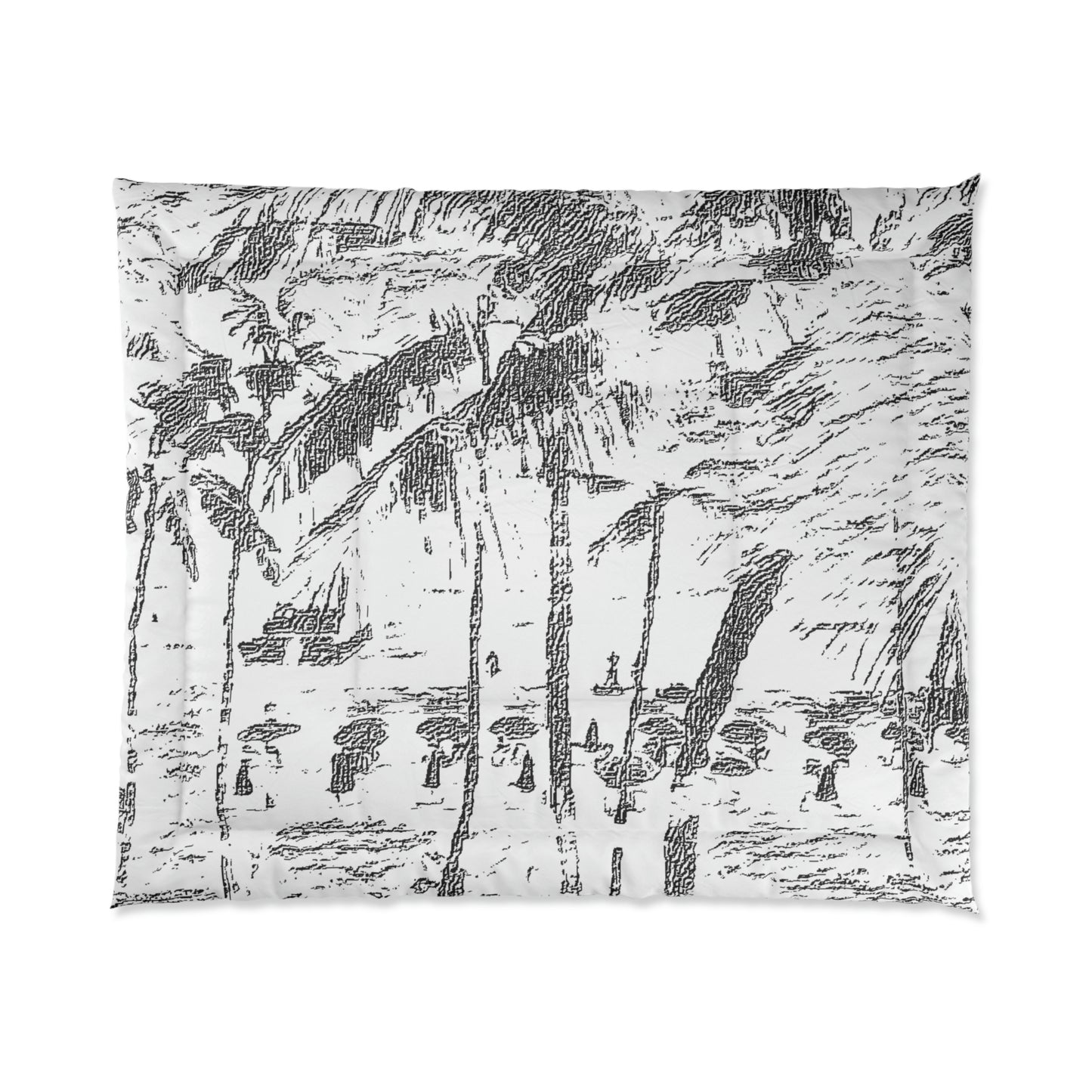 Comforter ... "The Royal Hawai'ian: Waikiki Beach_Beach" ... Honolulu, HI ... October 2014 (Halloween) ... Original Works ...