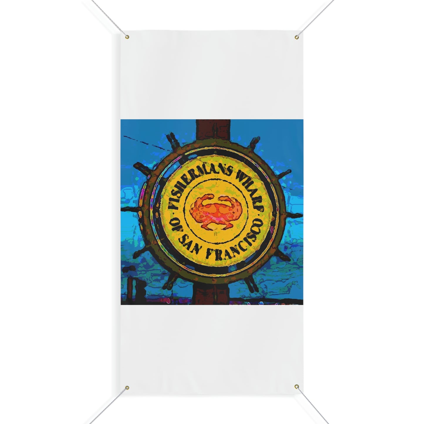Matte Banner ... "No.9 Fishermen's Grotto - Fishermen's Wharf, SF, California" ... Family Archives: 1970's ... Original Works ...