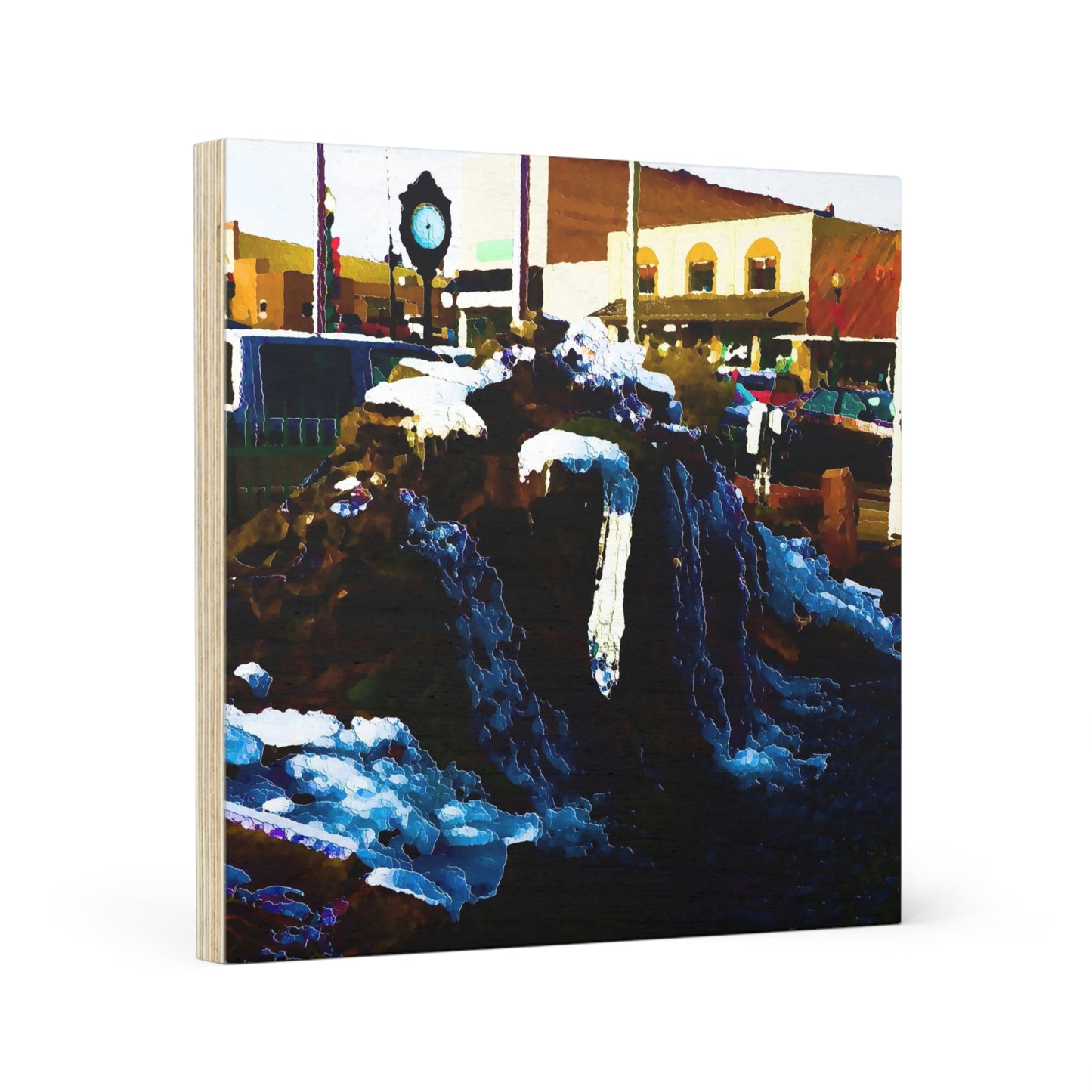 Wood Canvas ...  "Ice & Water Sculpted" ... Downtown Grangeville, Idaho ... Adjacent To Irwin Pharmacy ... 5Jan23 ... Original Works ...