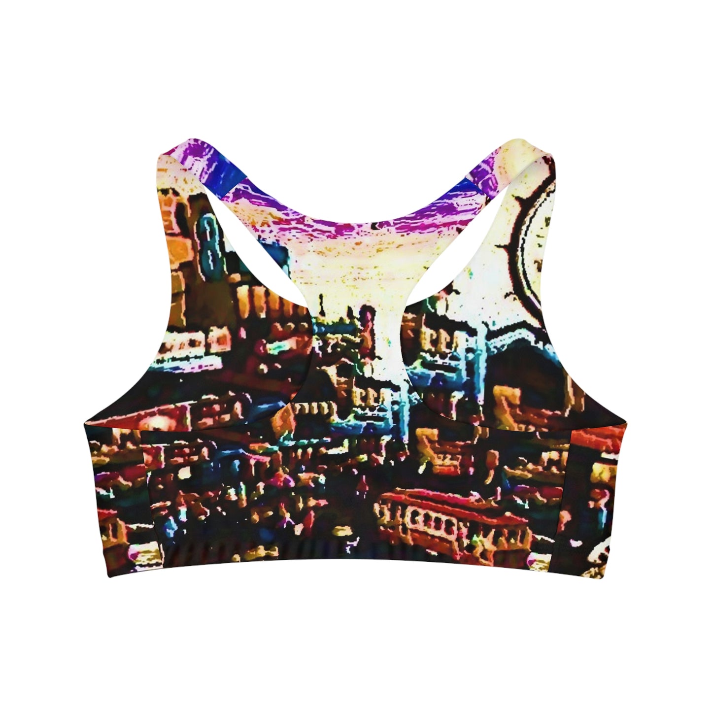 Seamless Sports Bra (AOP) ... "No.9 Fishermen's Grotto - Fishermen's Wharf, SF, California" ... Family Archives: 1970's ... Original Works ...