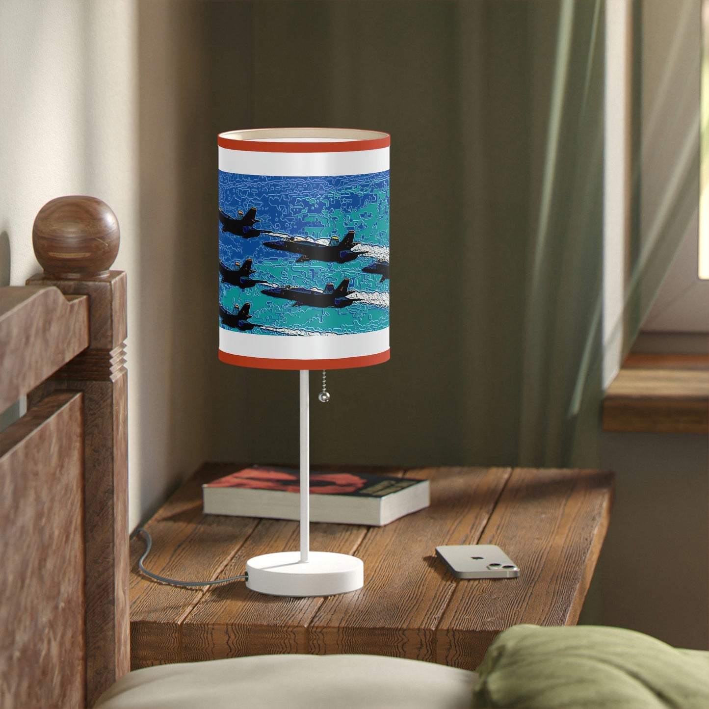 Lamp on a Stand, US|CA plug ... Seattle Seafair ..."Blue Angels Run Over Lake Washington" ... Circa Mid 1980's ... Dr FJ Holt ... Original Works ...