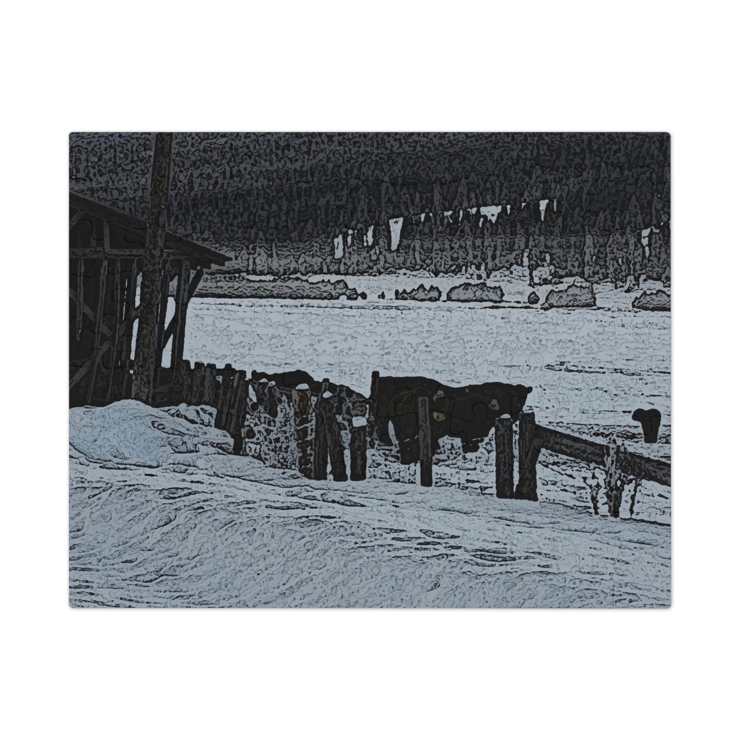 Jigsaw Puzzle (30, 110, 252, 500,1000-Piece) ... A Quiet Morning ... "Along The Red River & Nature Preserve Plateau" ... Jan23 ... Original Works ...