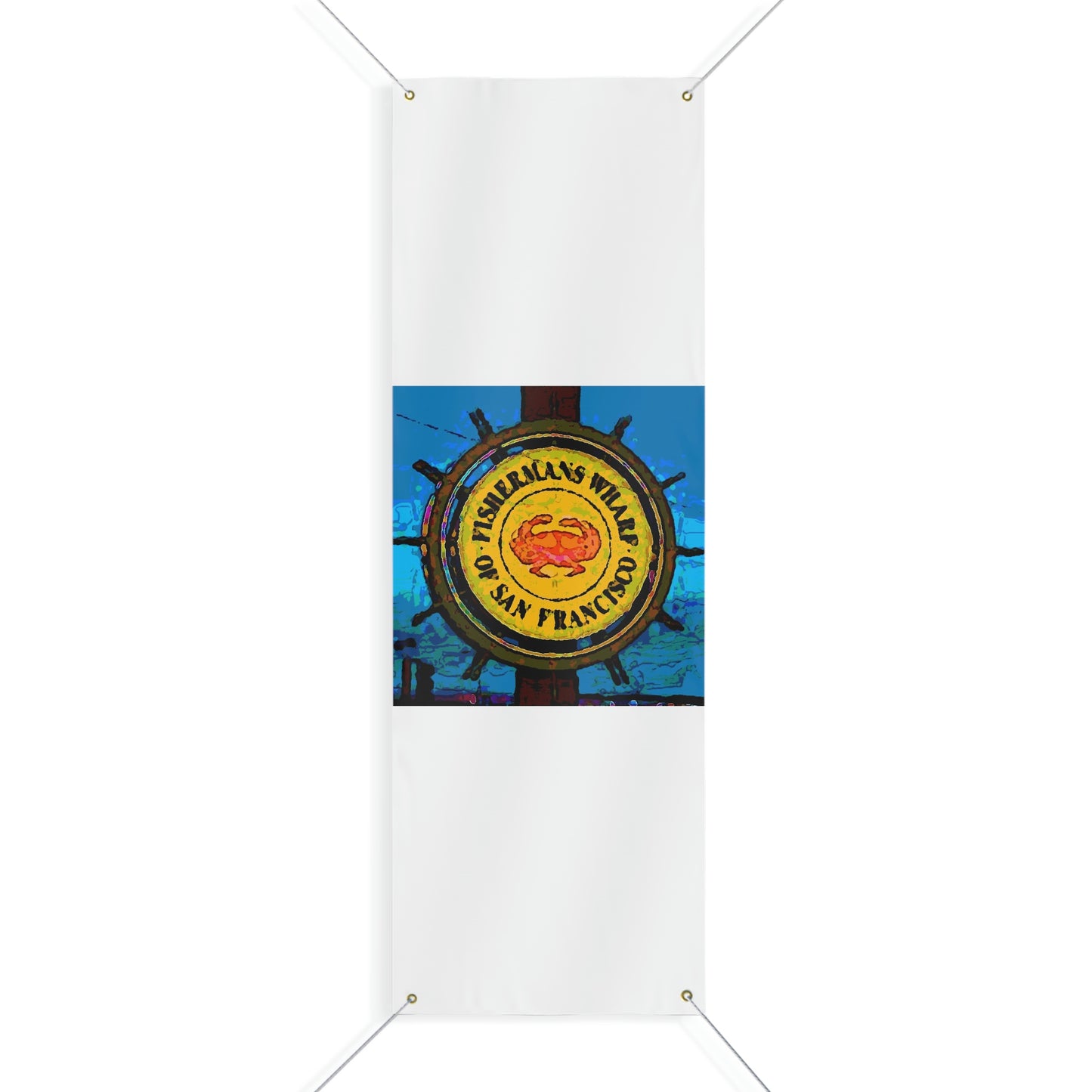 Matte Banner ... "No.9 Fishermen's Grotto - Fishermen's Wharf, SF, California" ... Family Archives: 1970's ... Original Works ...