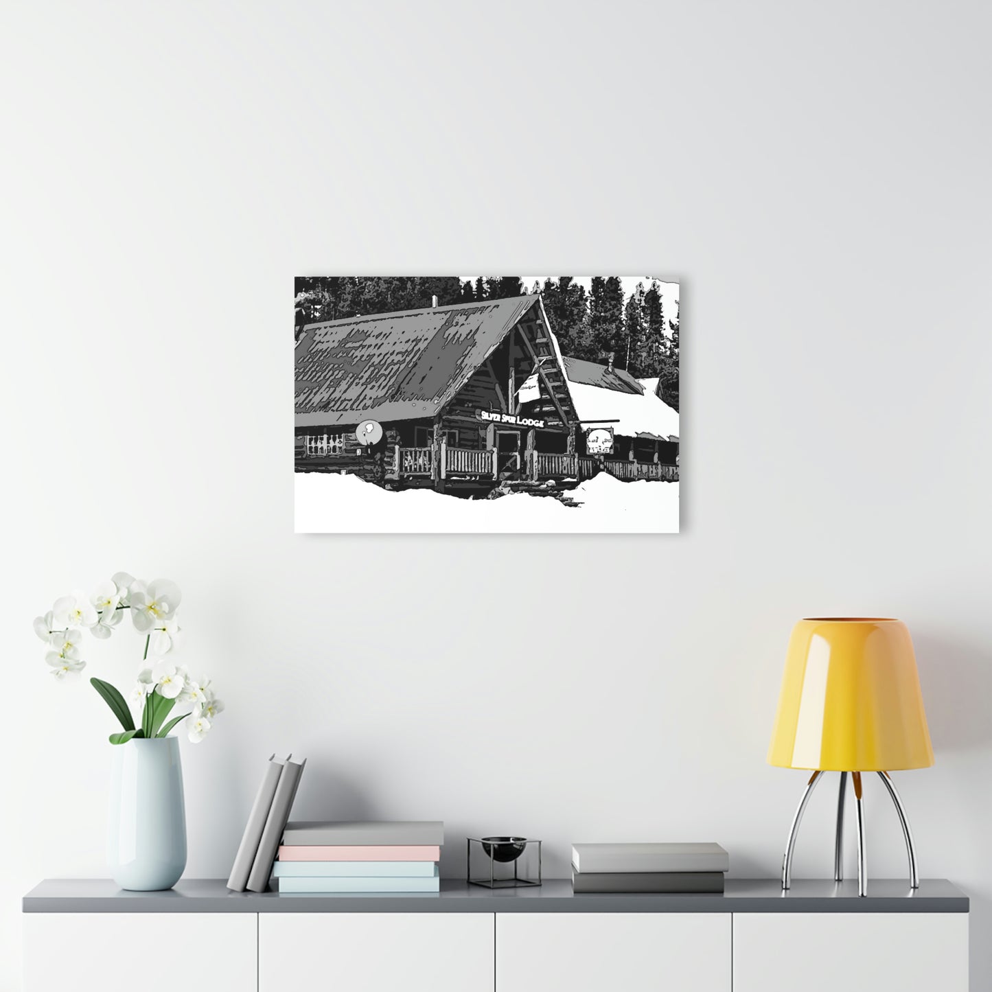 Acrylic Prints (French Cleat Hanging) ... A Beautiful Lodge & Back-Country Outfitter In A Mountain Town ... 'Dixie, Idaho, November 2022' ... Original Works ...