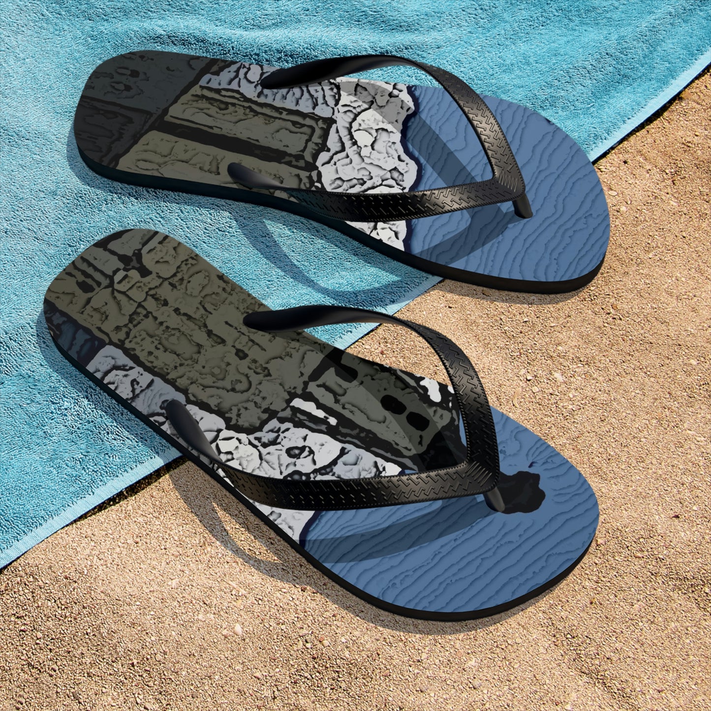 Unisex Flip-Flops ... "ICP: Idaho County Propane ... 'Production Facilities Grangeville, Idaho' ... "  Original Works: Rendering Time: 10 Hours ...