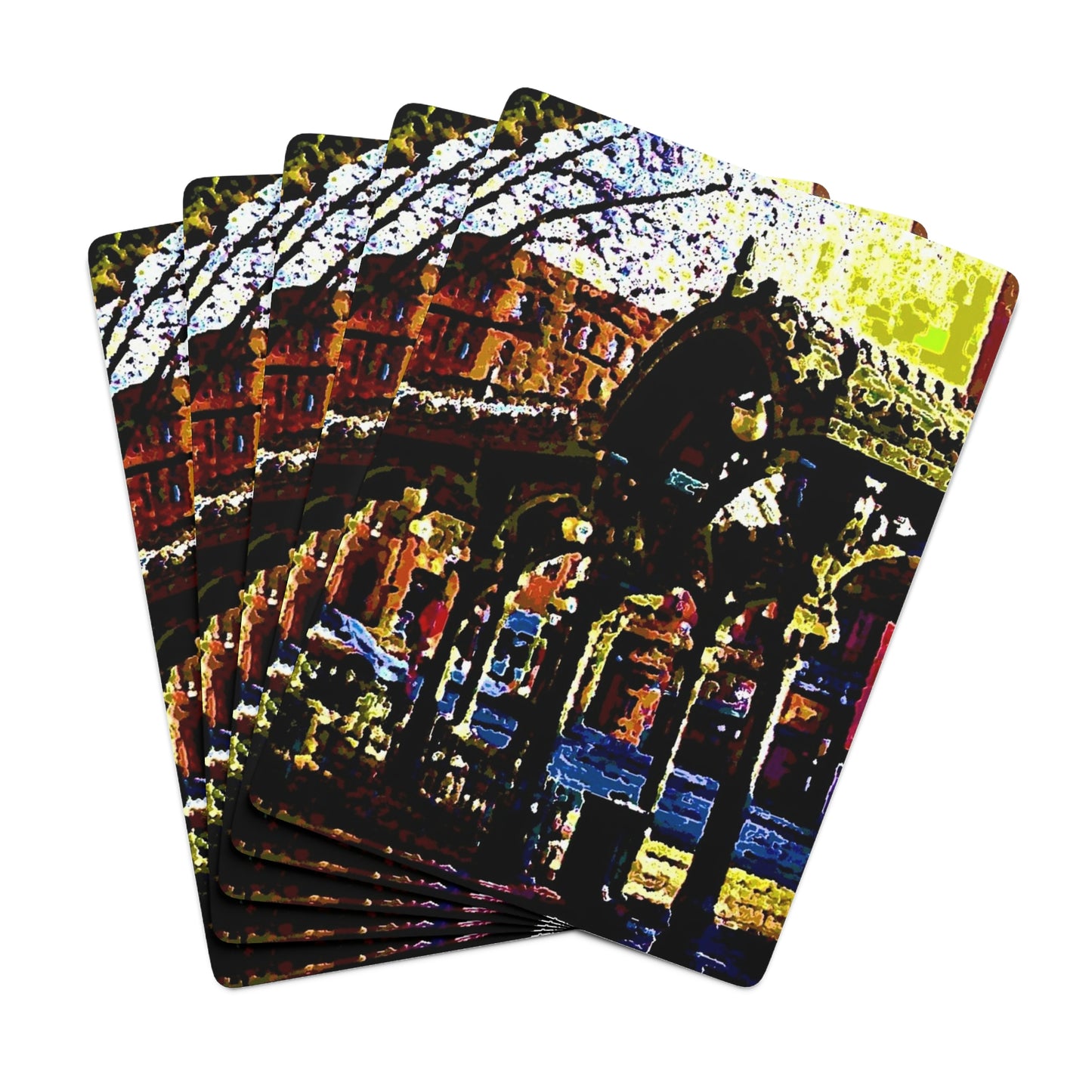 Custom Poker Cards ... A Very Fine Place To Meet ... To Catch The Bus ... 'To Find A Friend' .. Just-To-Hangout ... Dr FJHolt Base Photo ... Original Works ...