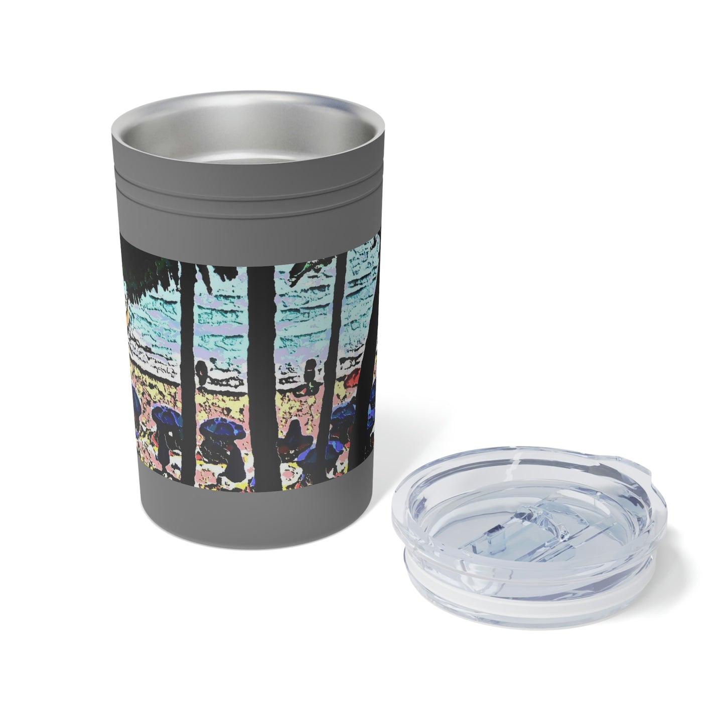 Vacuum Insulated Tumbler, 11oz ... "A Beautiful Beach Amongst The Palms" ... The Outrigger Waikiki, Honolulu, Oahu ... Original Works ...