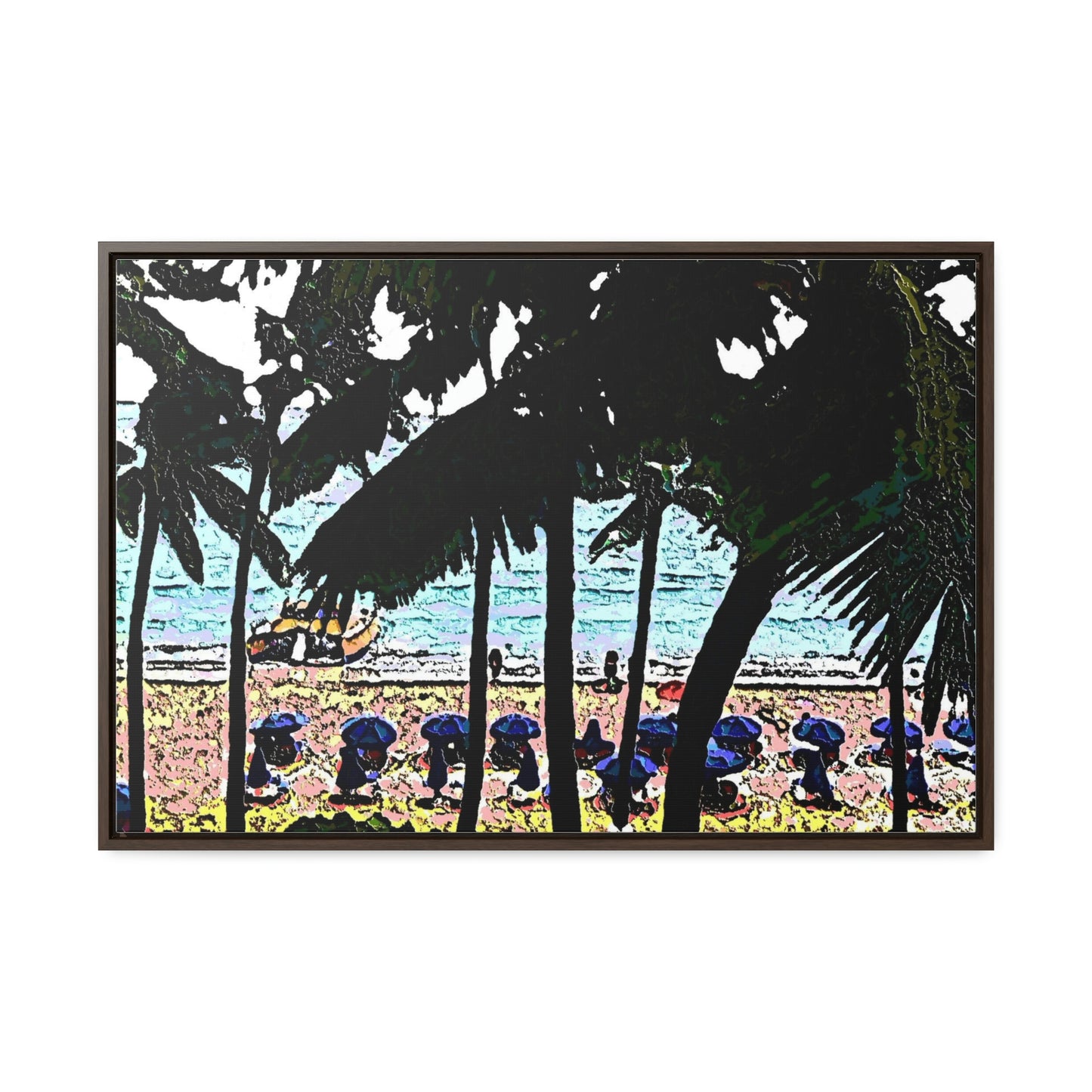Gallery Canvas Wraps, Horizontal Frame ... "A Beautiful Beach Amongst The Palms" ... The Outrigger Waikiki, Honolulu, Oahu ... Original Works ...
