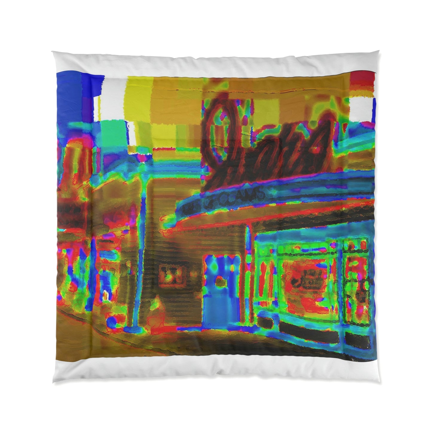 Comforter ...  In-A-Hurry & Stressed? ... Remember: Keep "Clam" ... Clam_Happy ...  'Ivars: Seattle Waterfront' ... Personal Archives ... Original Works ...