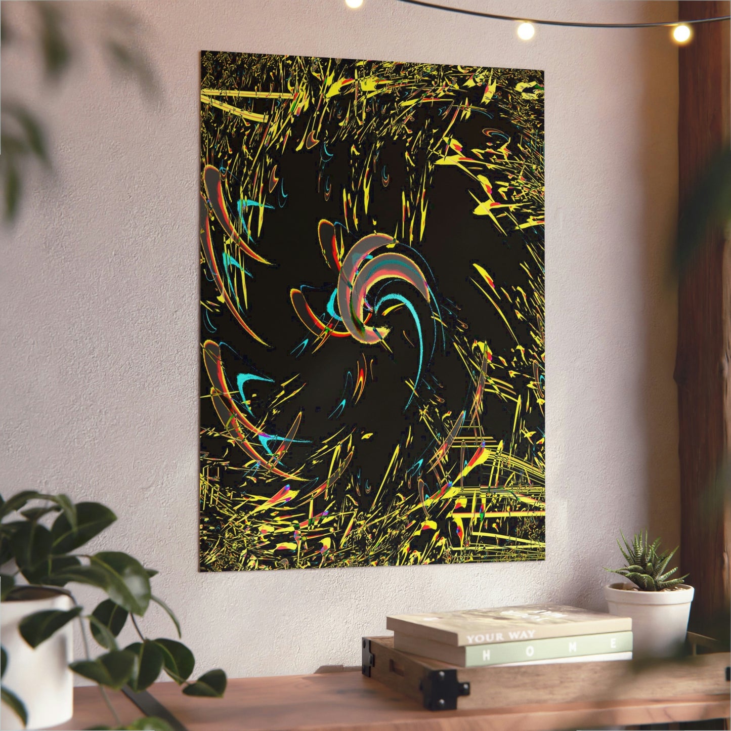 Aluminum Composite Panels ... "Waning 1/8 Moon" ... Central Idaho ... Late-Autumn 2021 ... Renedering Time: 18 Hours ... Original Works ... Mandelbrot & Julian Fractals & Illusions ...
