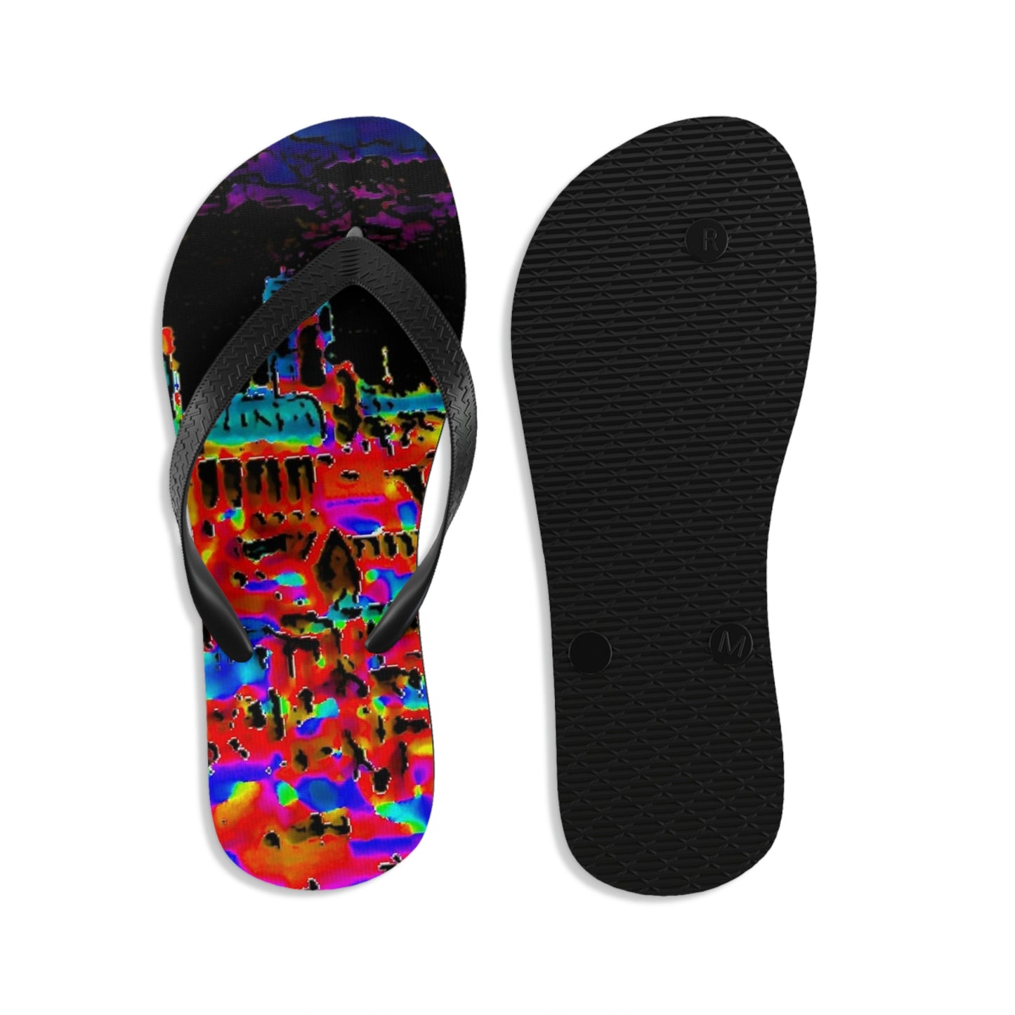 Unisex Flip-Flops ... "No.9 Fishermen's Grotto - Fishermen's Wharf, SF, California" ... Family Archives: 1970's ... Original Works ...
