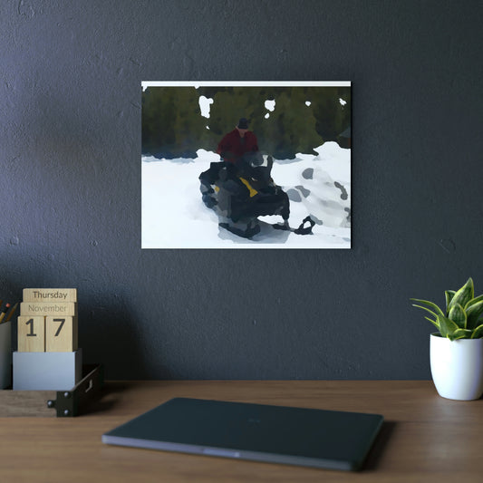 Aluminum Composite Panels ... "Snowmobiling A Mountain Paradise" ... Circa April 2021 ... Original Works ... (Full_Spectrum_Oilification ... )